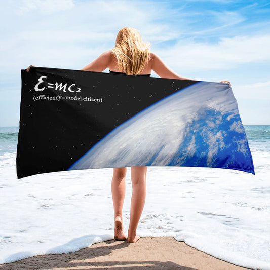 E=MC2 - Beach Towel - iSAW Company