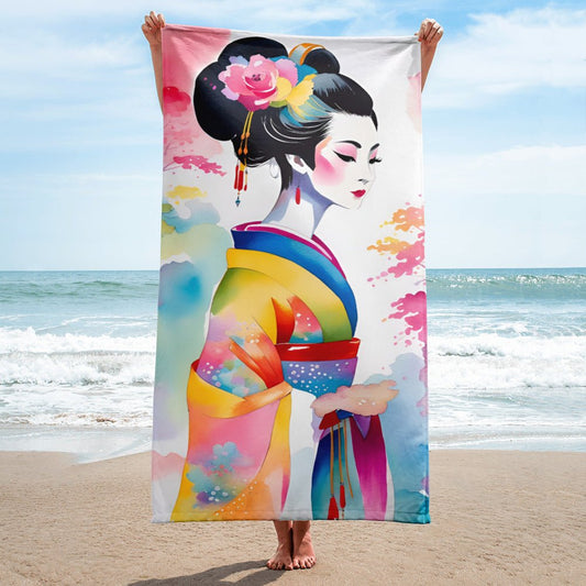 Geisha Girl - Beach Towel - iSAW Company