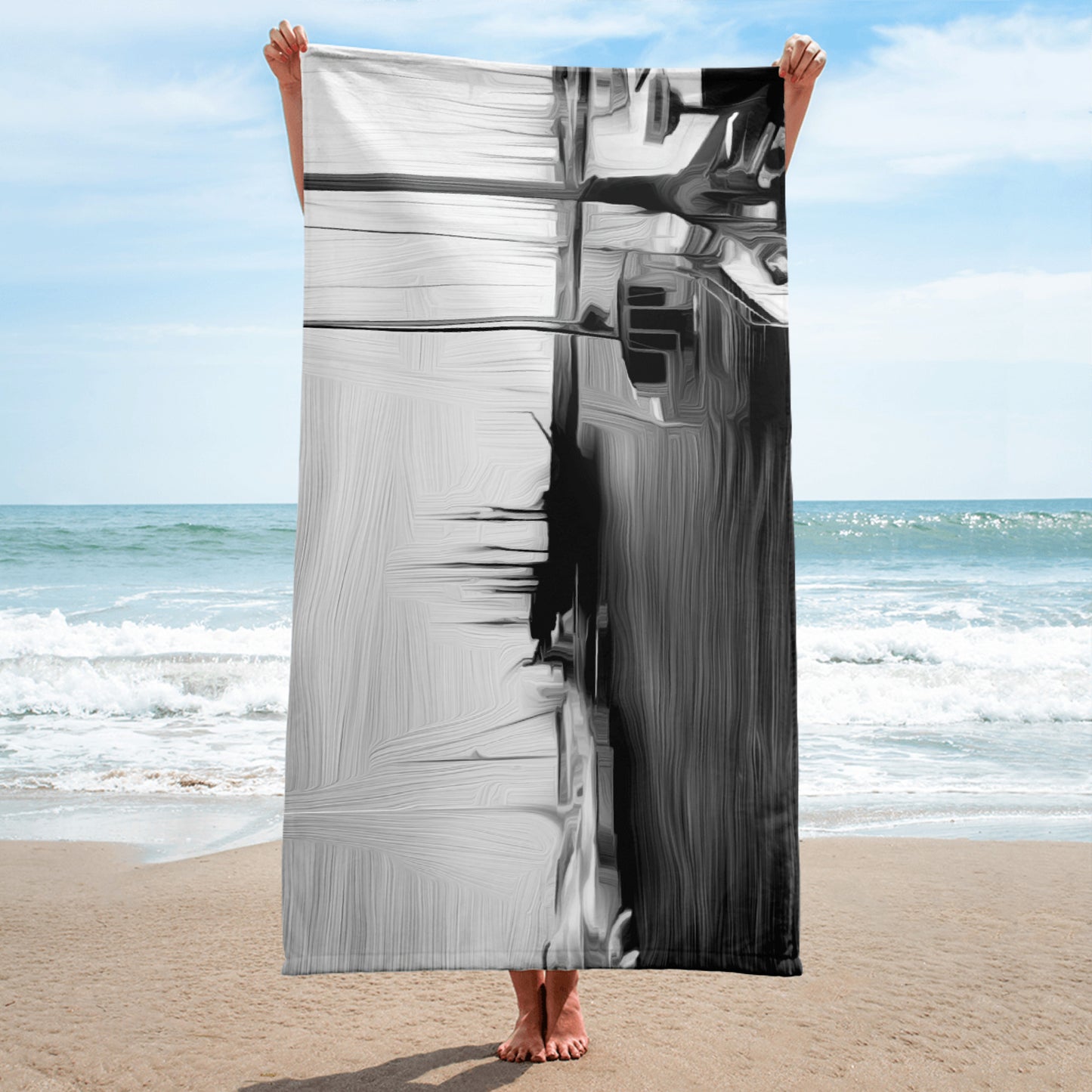The Sleeping Yachts (at Night) - Beach Towel - iSAW Company