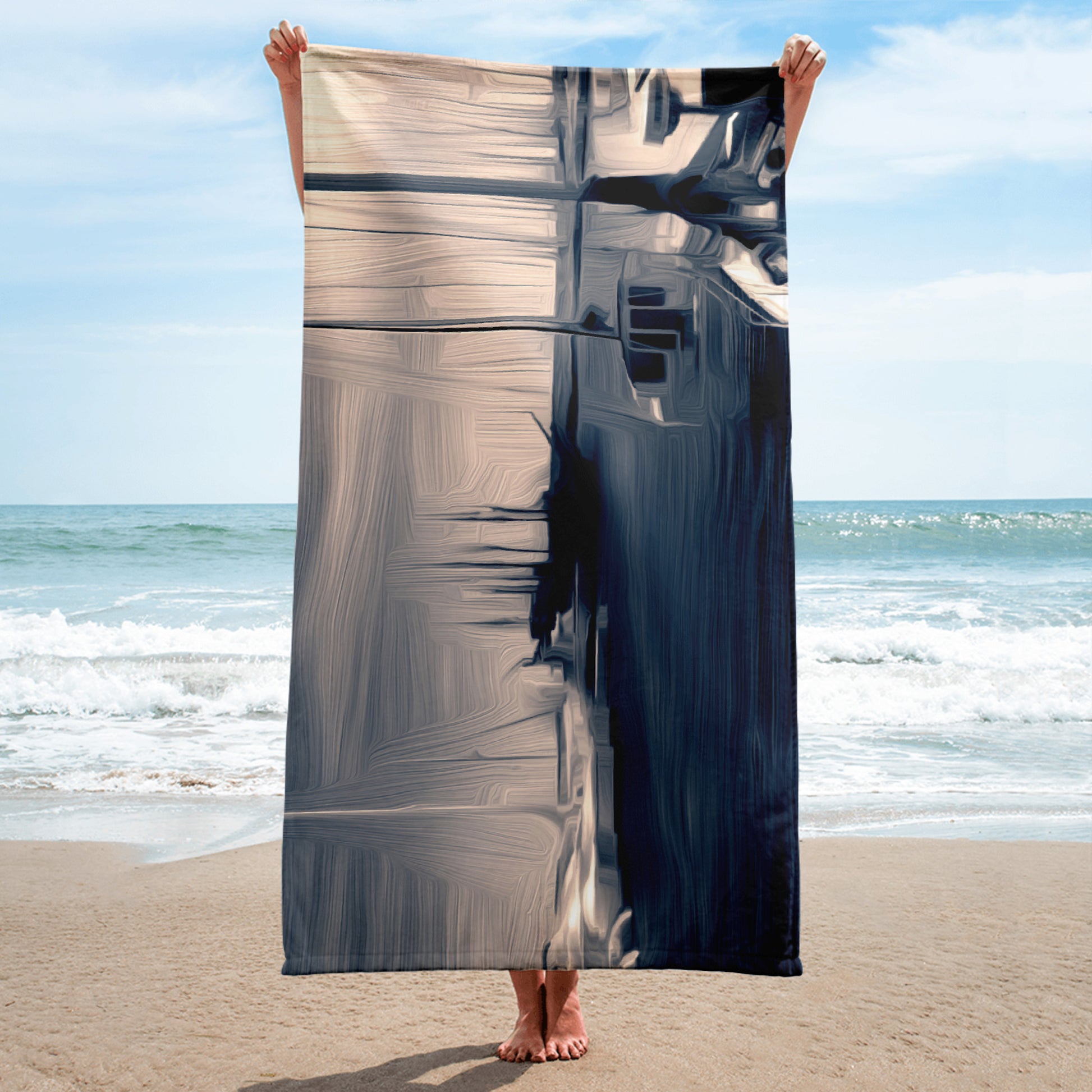 The Sleeping Yachts (at Sunrise) - Beach Towel - iSAW Company