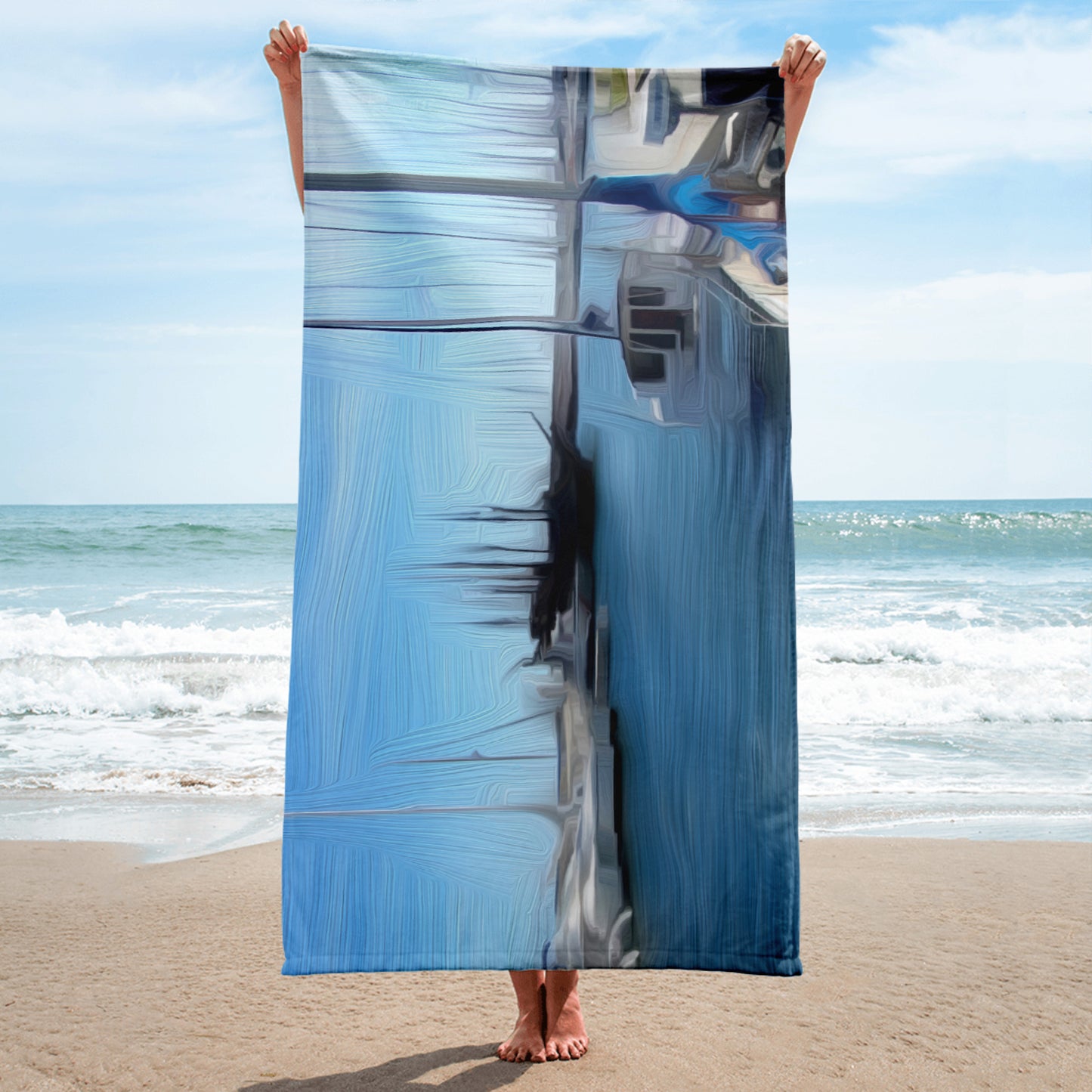 The Sleeping Yachts (at Morning) - Beach Towel - iSAW Company