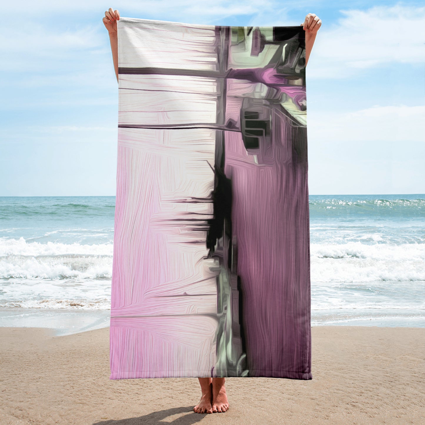 The Sleeping Yachts (at Evening) - Beach Towel - iSAW Company