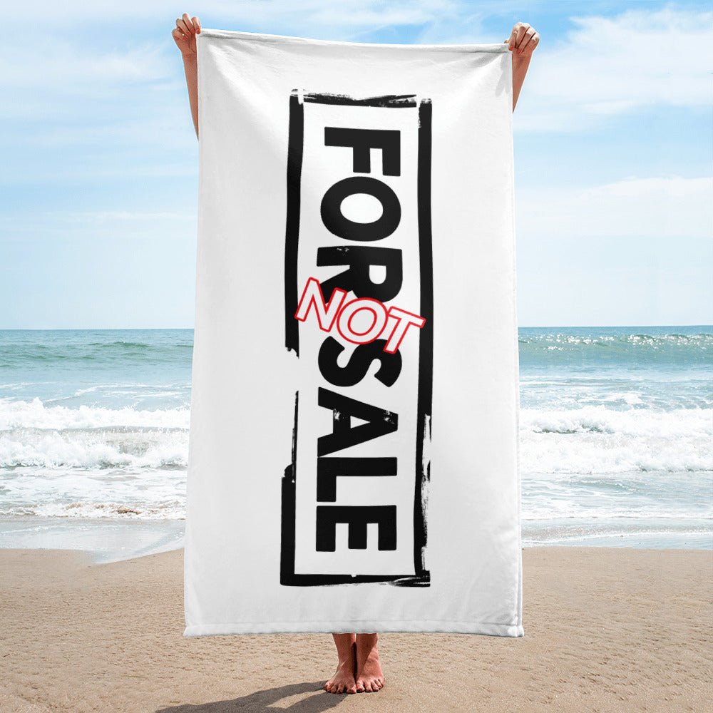 Not For Sale Black Stamp - Beach Towel - iSAW Company