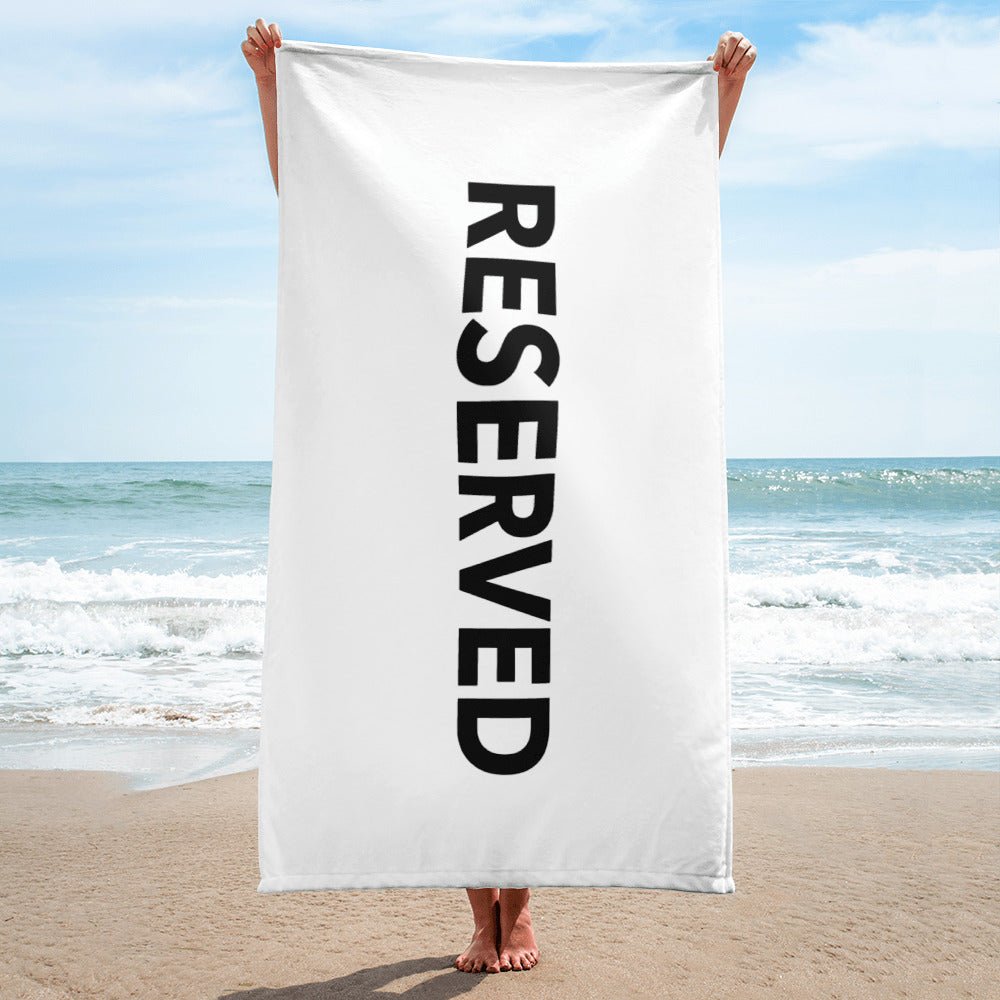 Reserved White Beach Towel - iSAW Company