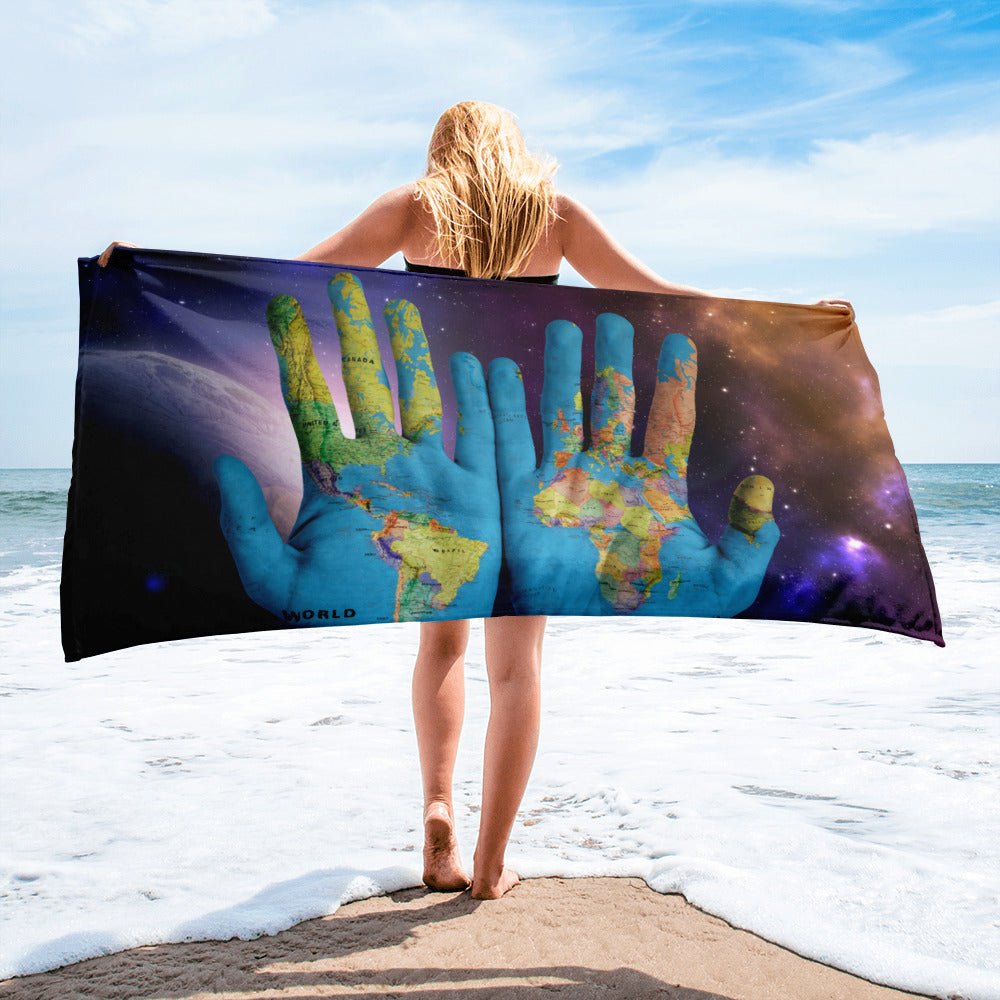 Created By God's Own Hands - Beach Towel - iSAW Company