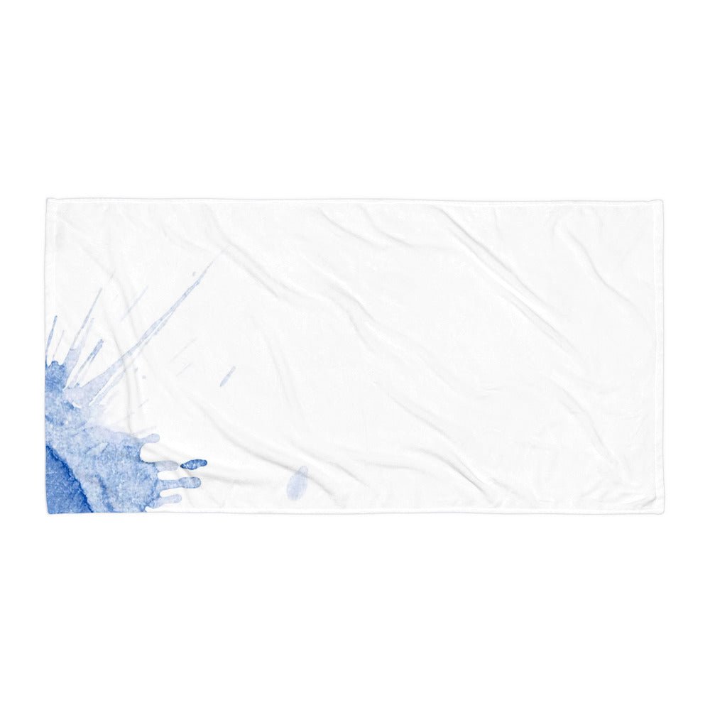 Watercolour Blue Splash - Beach Towel - iSAW Company