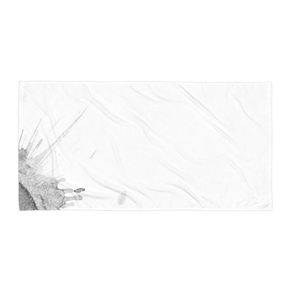 Watercolour Grey Splash - Beach Towel - iSAW Company