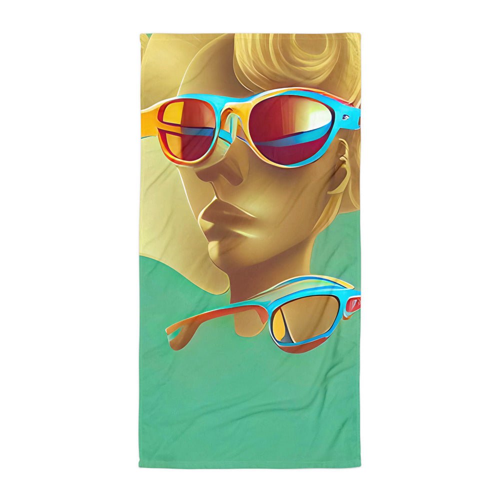 Retro Cool Blue - Beach Towel - iSAW Company