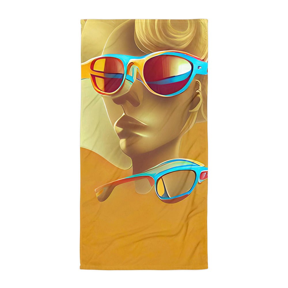 Retro Cool Orange - Beach Towel - iSAW Company