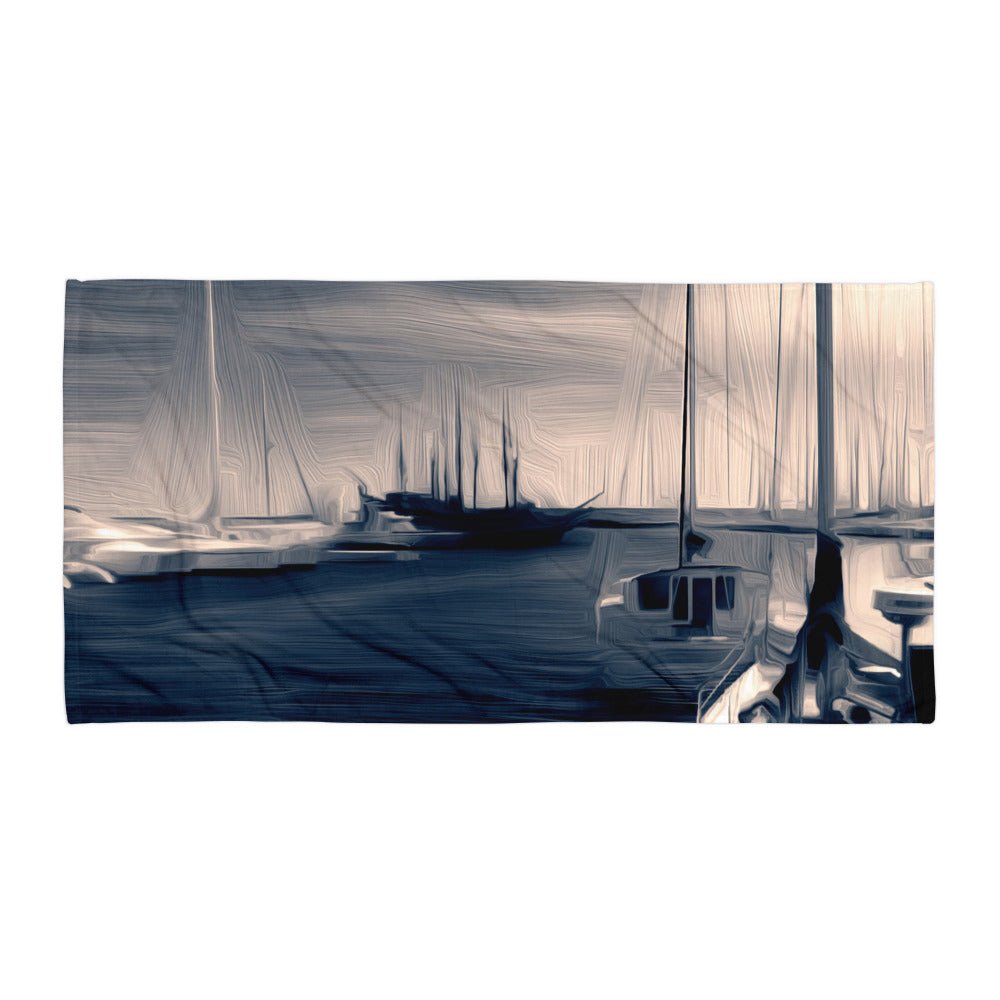 The Sleeping Yachts (at Sunrise) - Beach Towel - iSAW Company