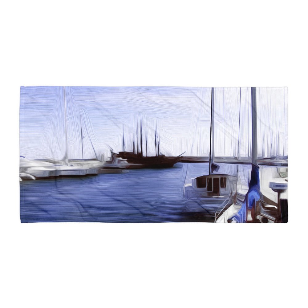 The Sleeping Yachts (at Afternoon) - Beach Towel - iSAW Company
