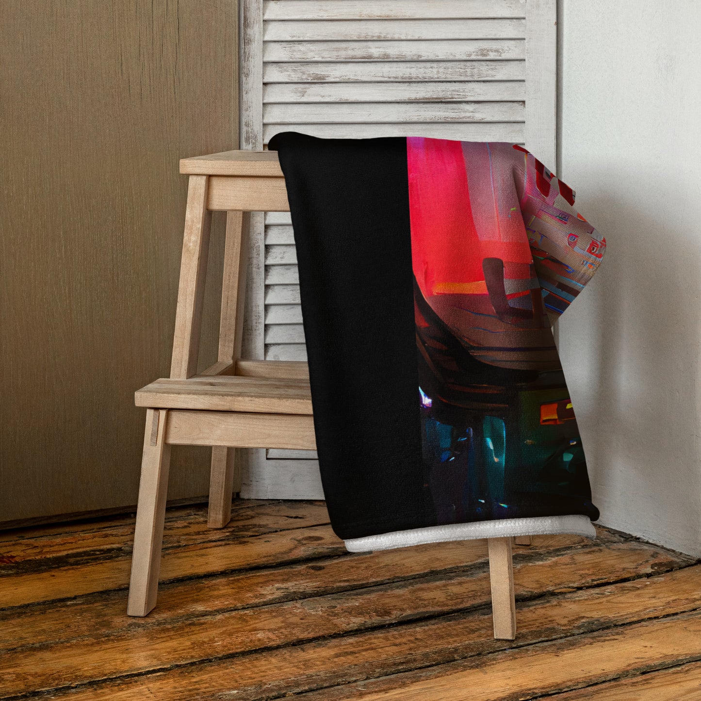 Half Black Half Báijiǔ - Beach Towel - iSAW Company