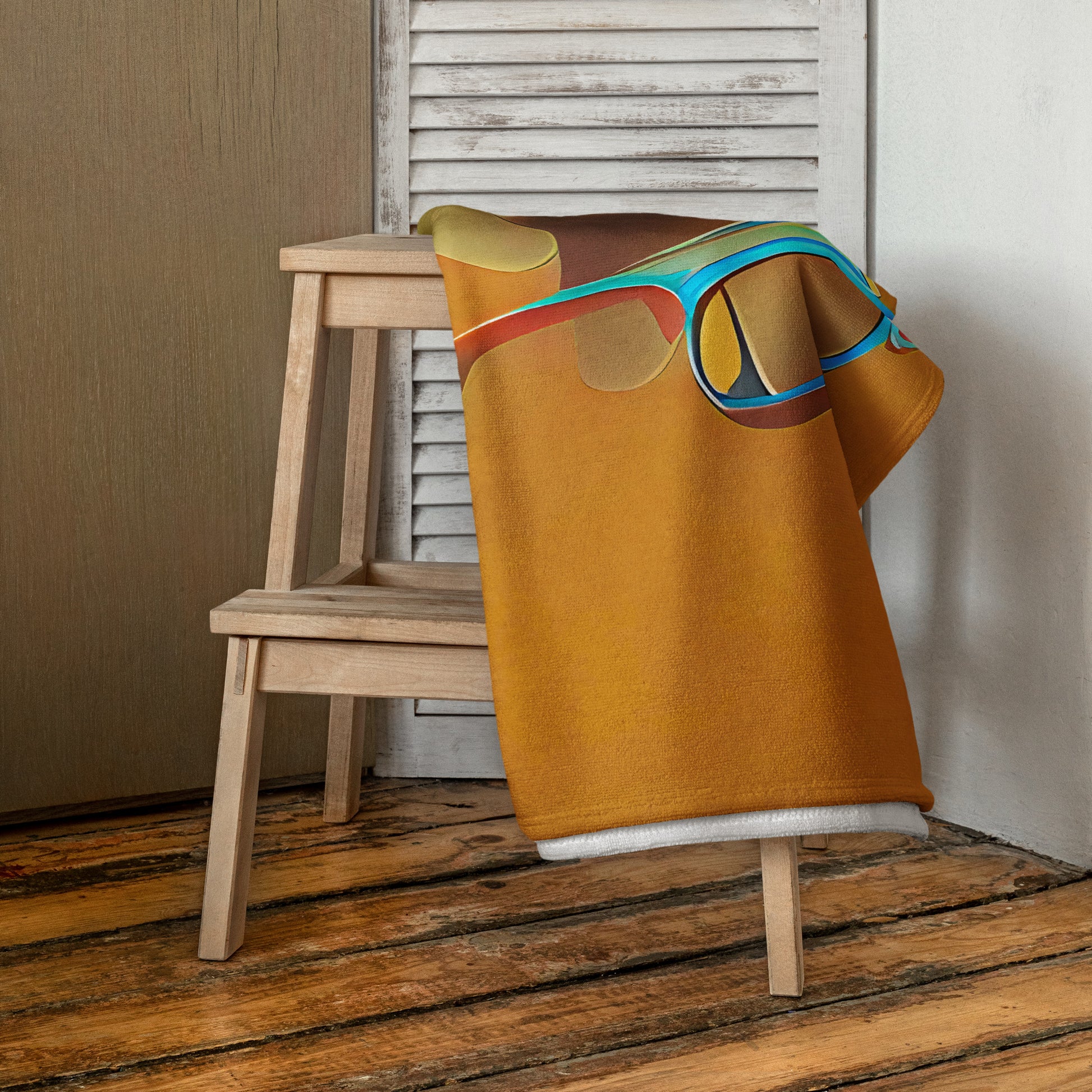 Retro Cool Orange - Beach Towel - iSAW Company