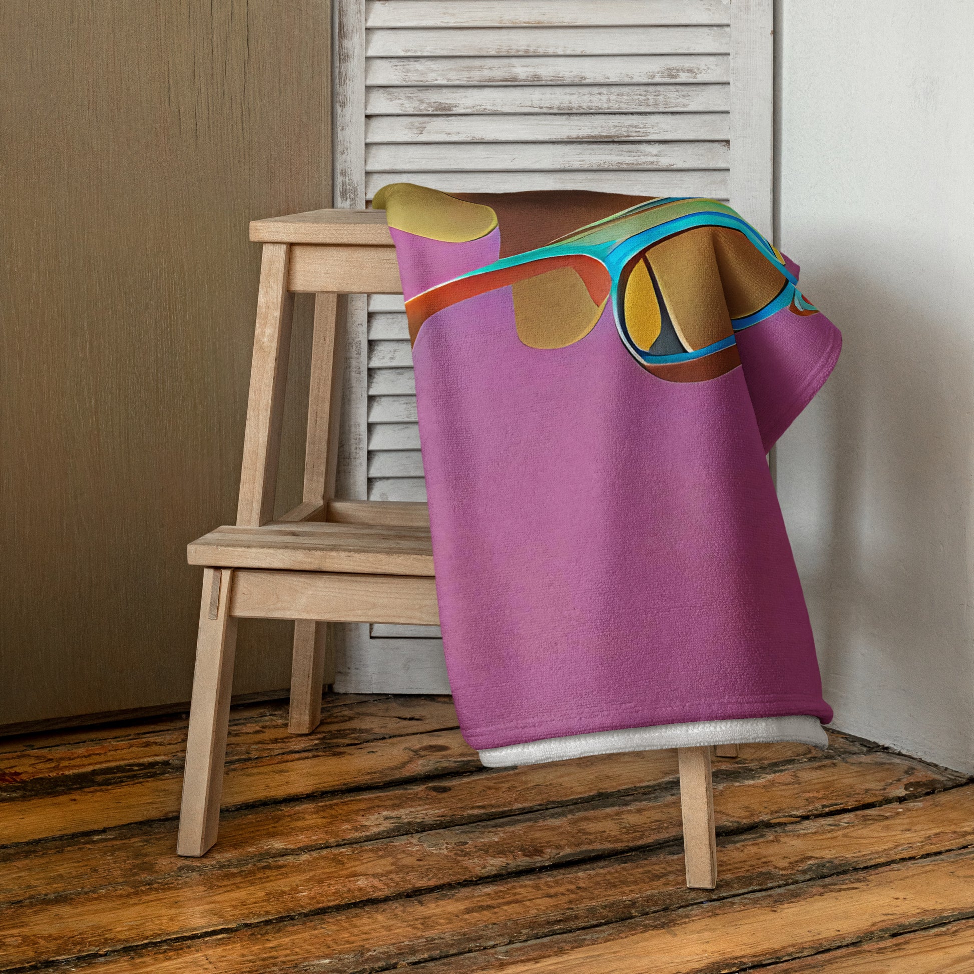 Retro Cool Pink - Beach Towel - iSAW Company