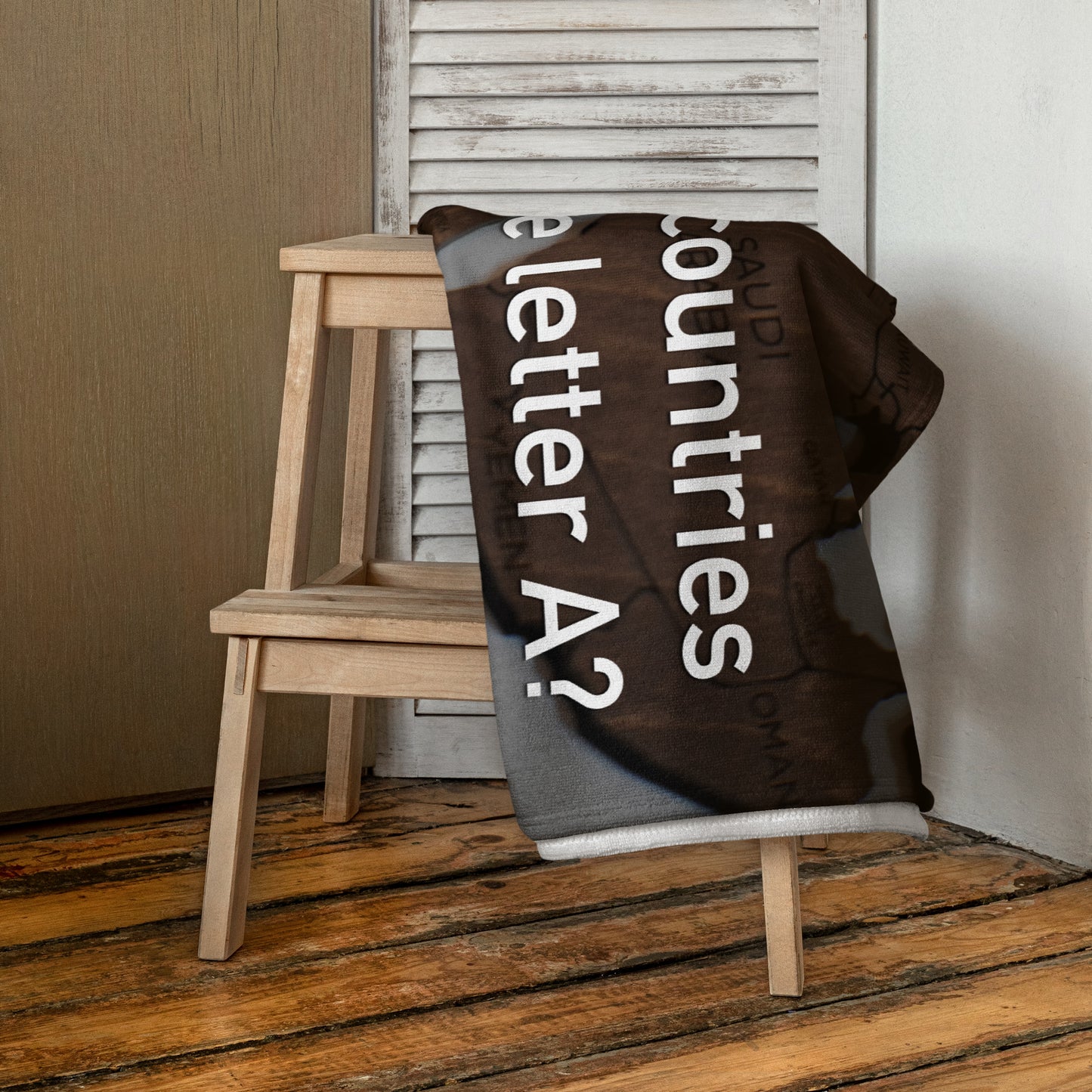 How Many Countries End With The Letter A - Beach Towel - iSAW Company