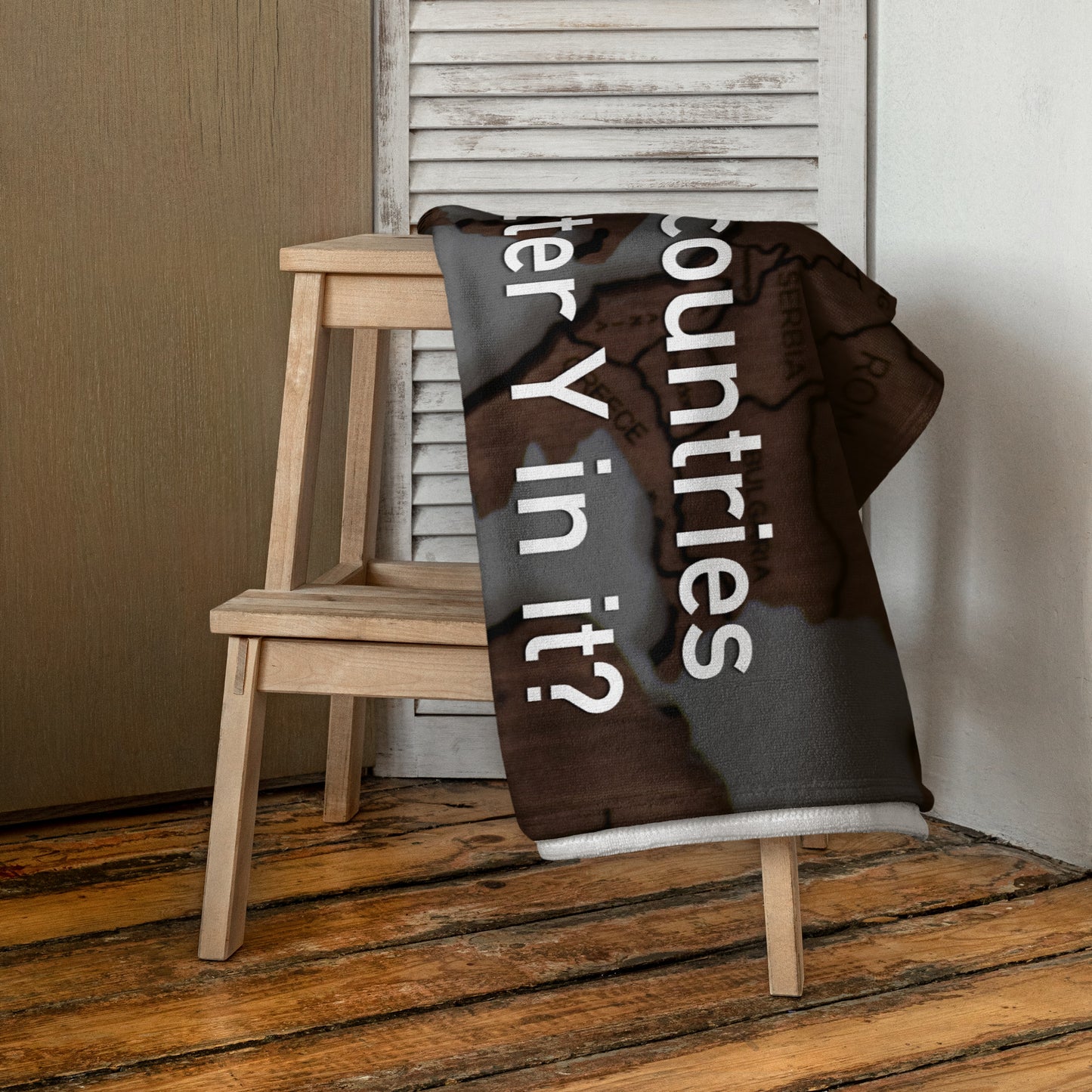 How Many Countries Have The Letter Y In It - Beach Towel - iSAW Company