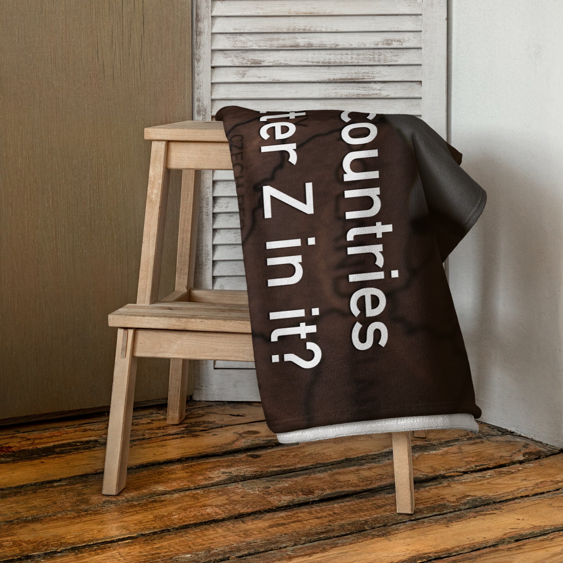 How Many Countries Have The Letter Z In It - Beach Towel - iSAW Company