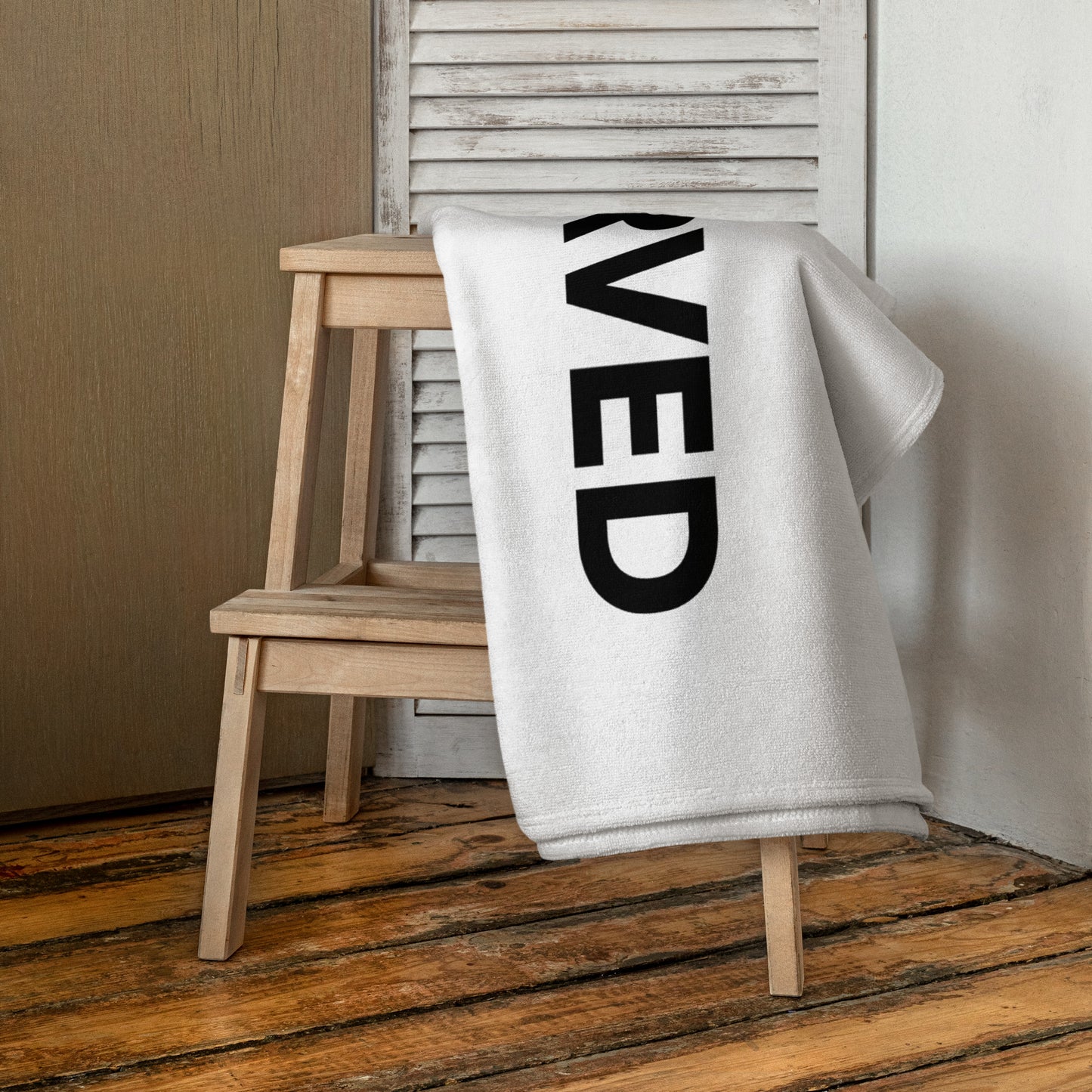 Reserved White Beach Towel - iSAW Company