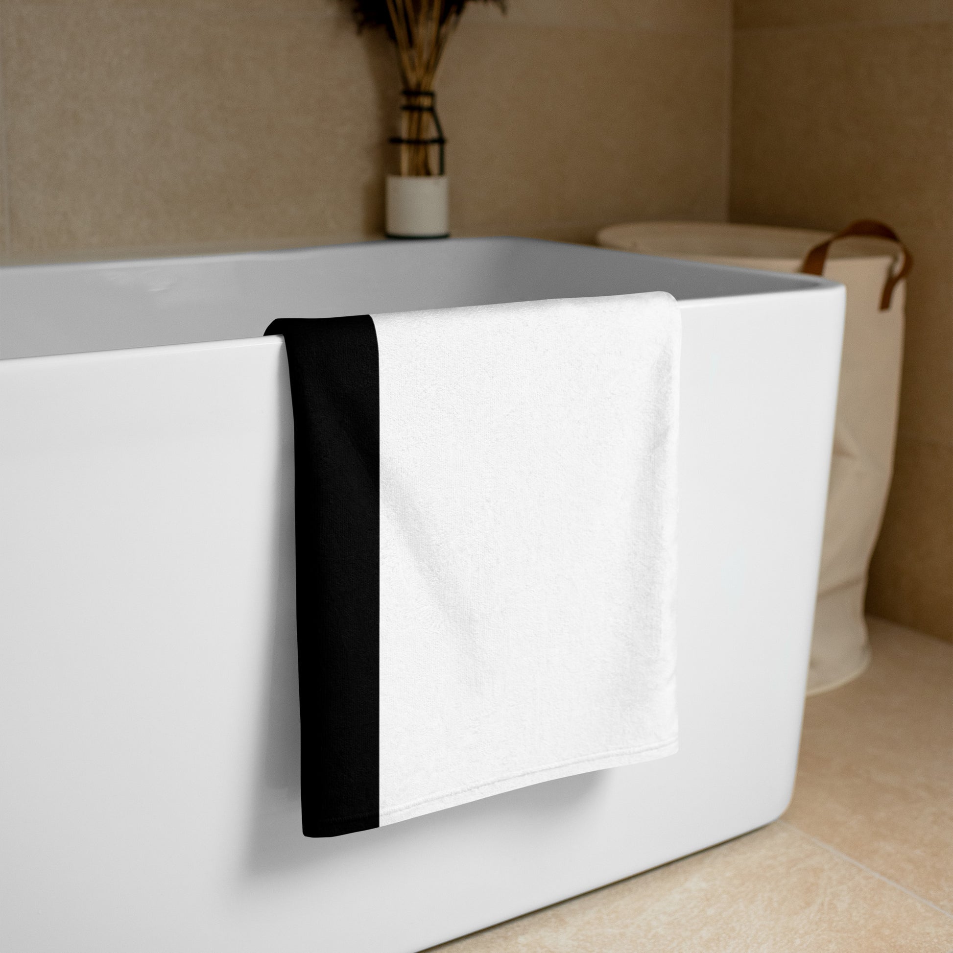 Half Black Half White - Beach Towel - iSAW Company