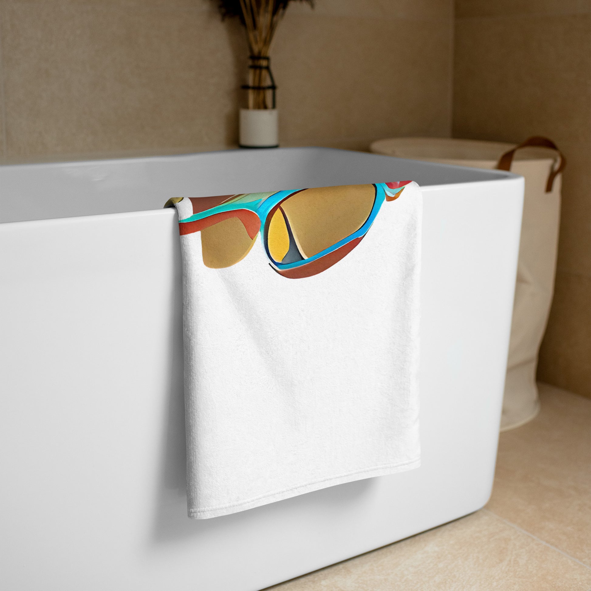 Retro Cool White - Beach Towel - iSAW Company