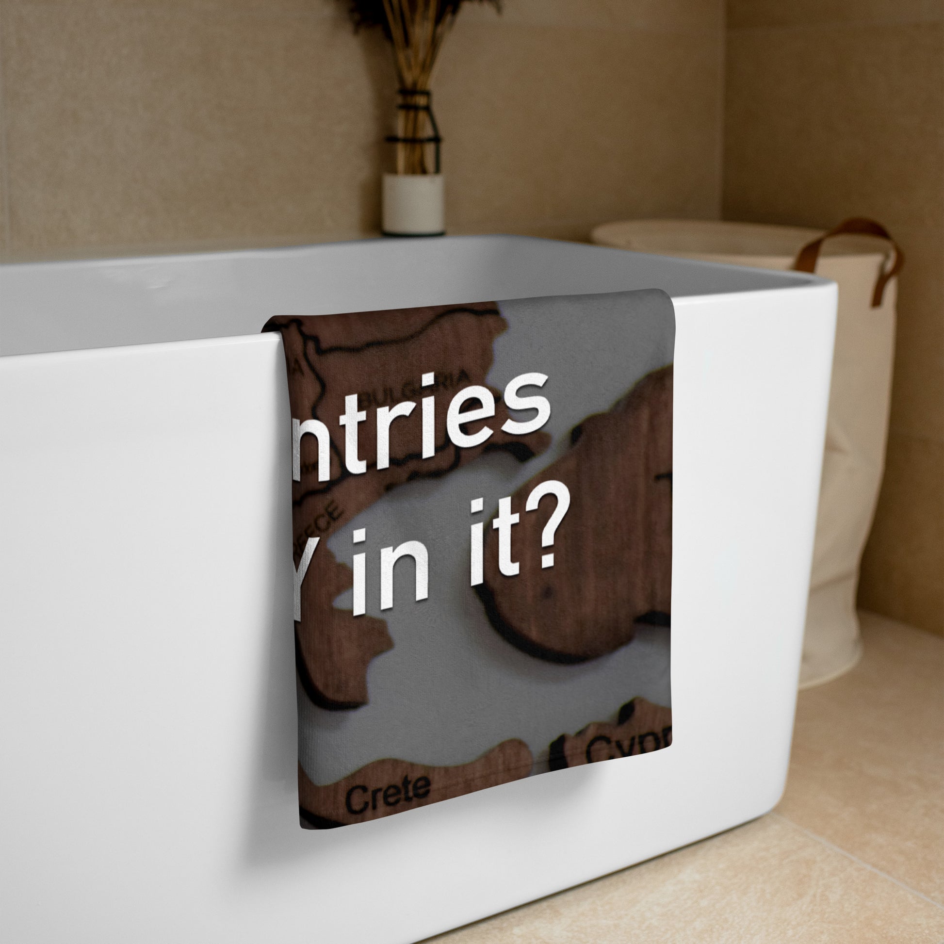 How Many Countries Have The Letter Y In It - Beach Towel - iSAW Company