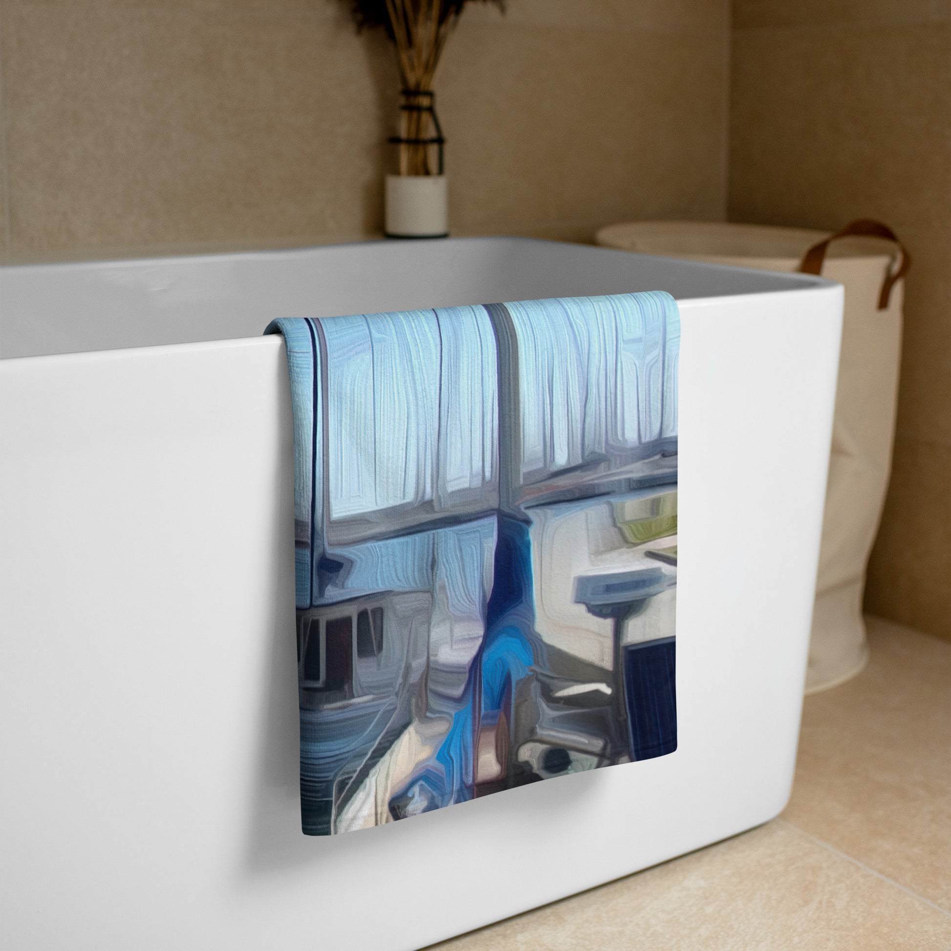 The Sleeping Yachts (at Morning) - Beach Towel - iSAW Company