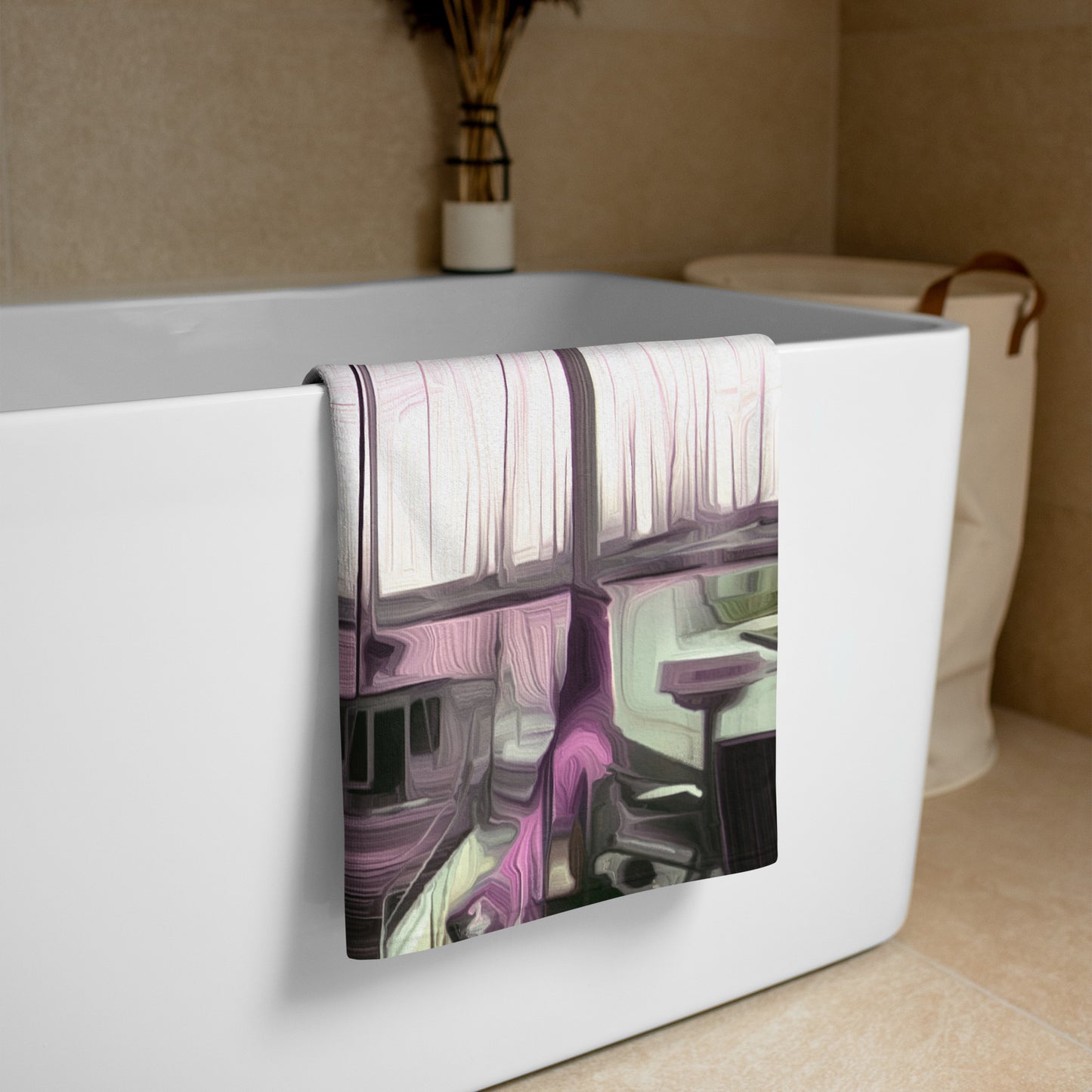 The Sleeping Yachts (at Evening) - Beach Towel - iSAW Company