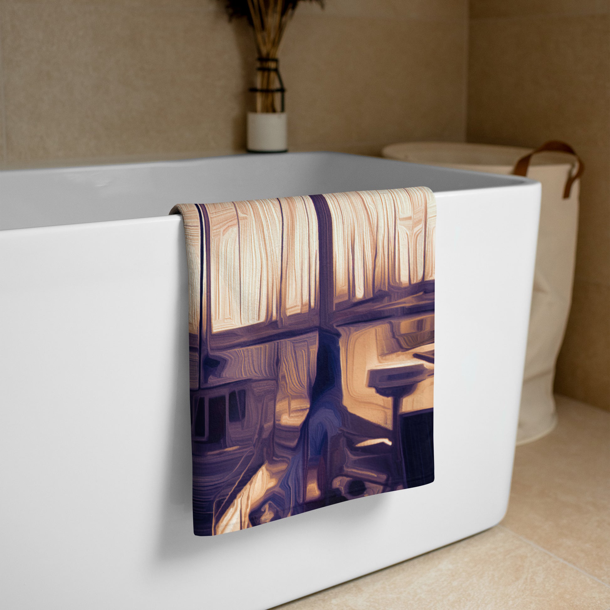 The Sleeping Yachts (at Sunset) - Beach Towel - iSAW Company