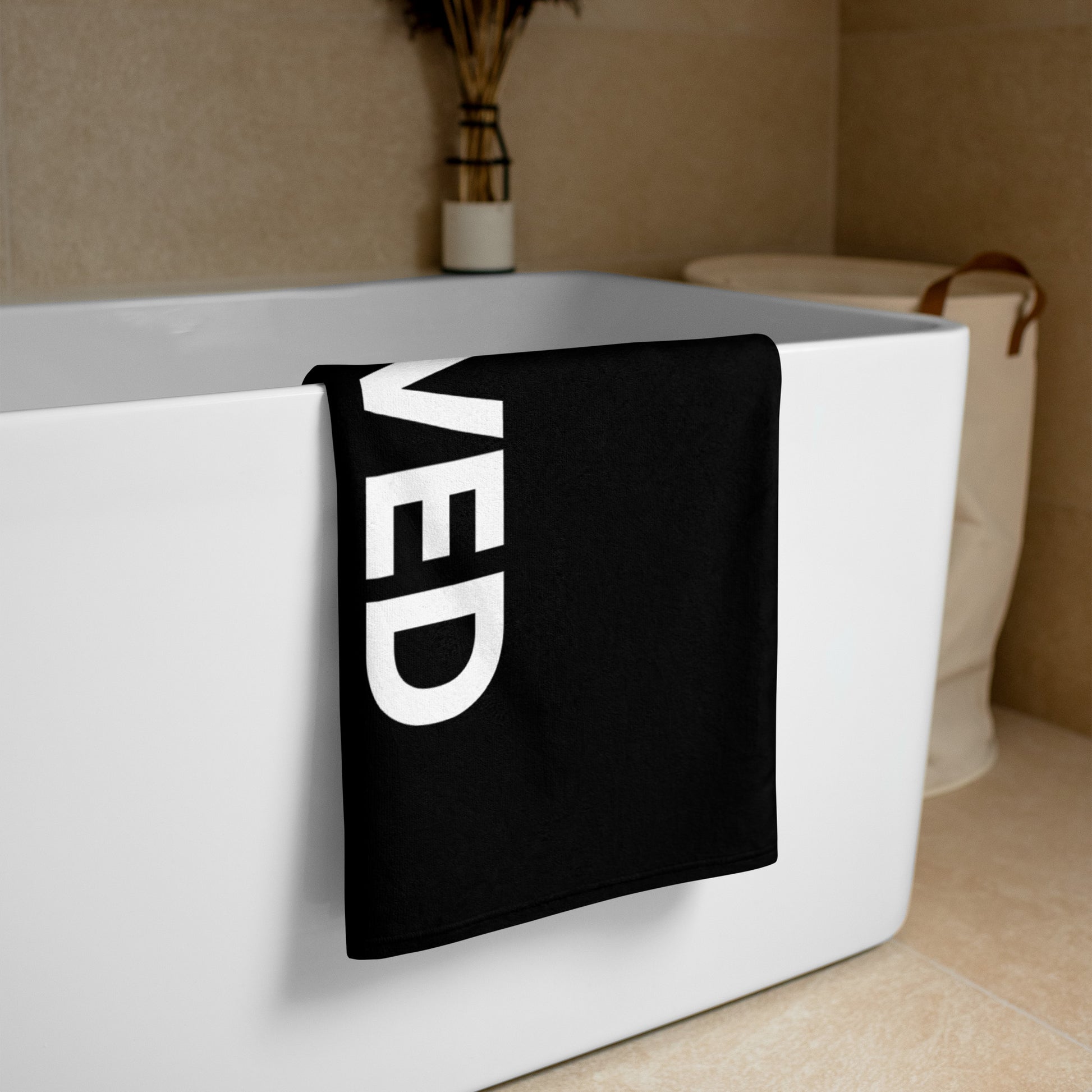 Reserved Black Beach Towel - iSAW Company