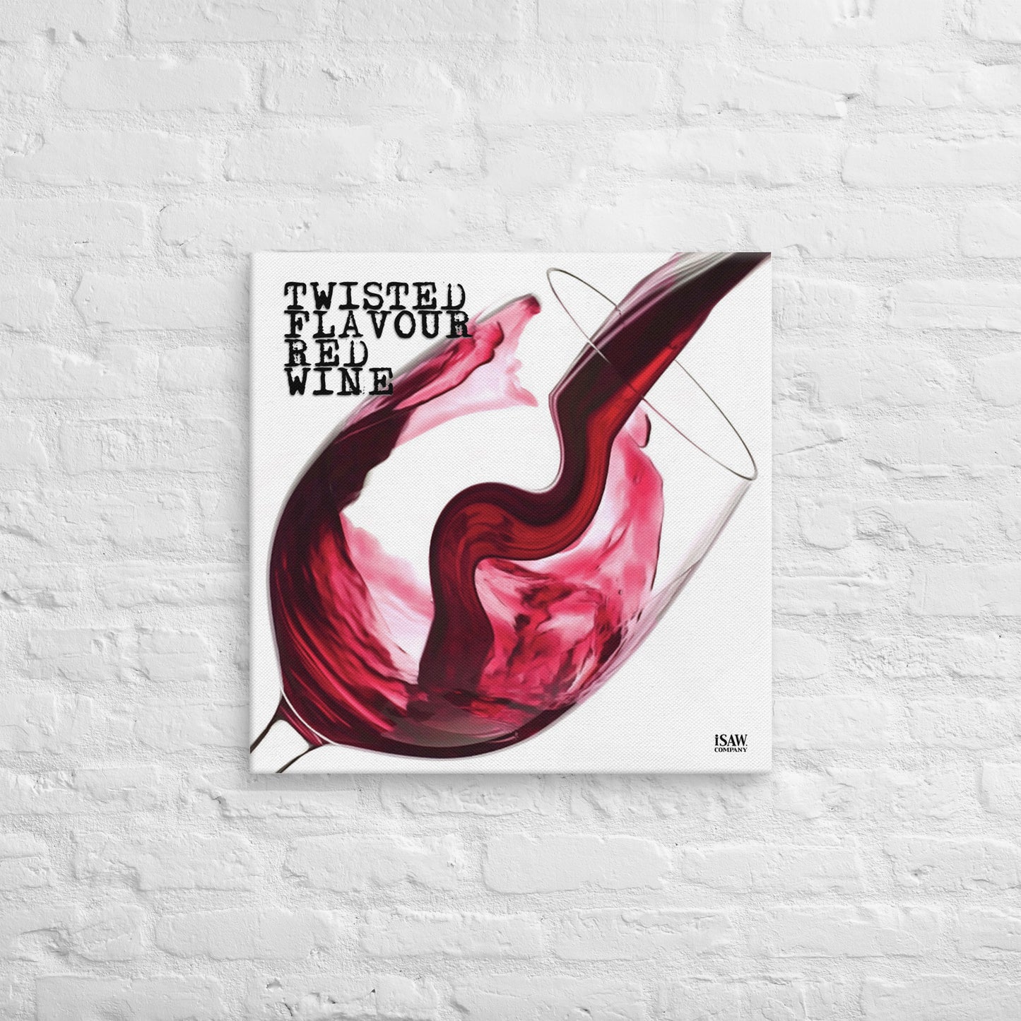 Twisted Flavour Red Wine - Canvas Print - iSAW Company