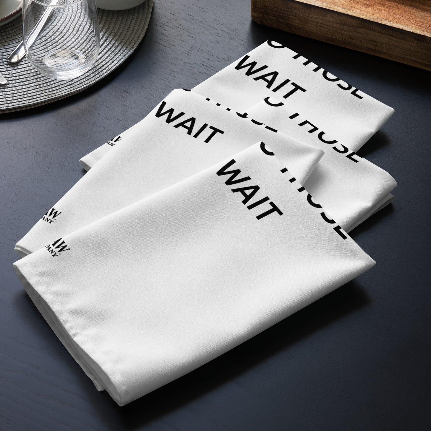 The Best Food Comes To Those Who Wait - White Napkin Set - iSAW Company