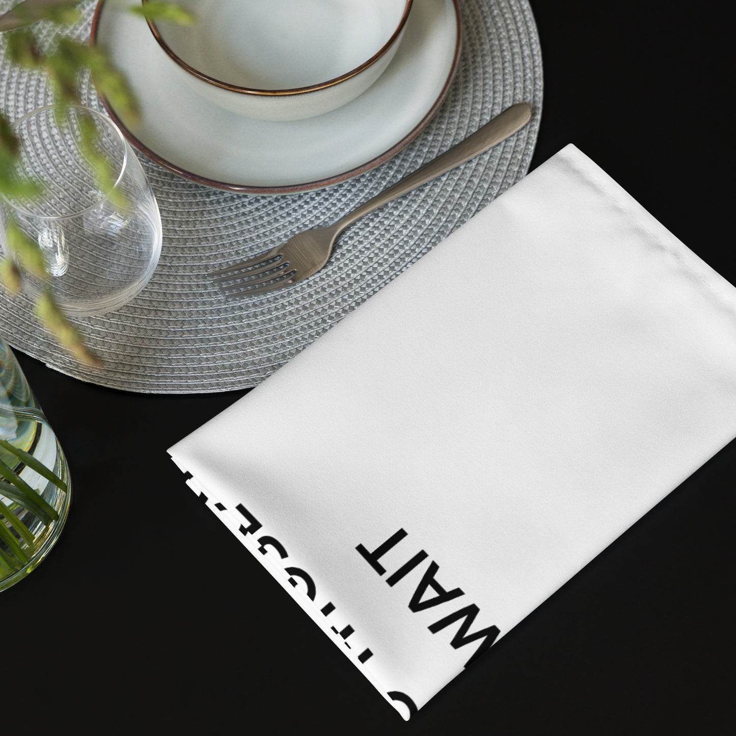 The Best Food Comes To Those Who Wait - White Napkin Set - iSAW Company