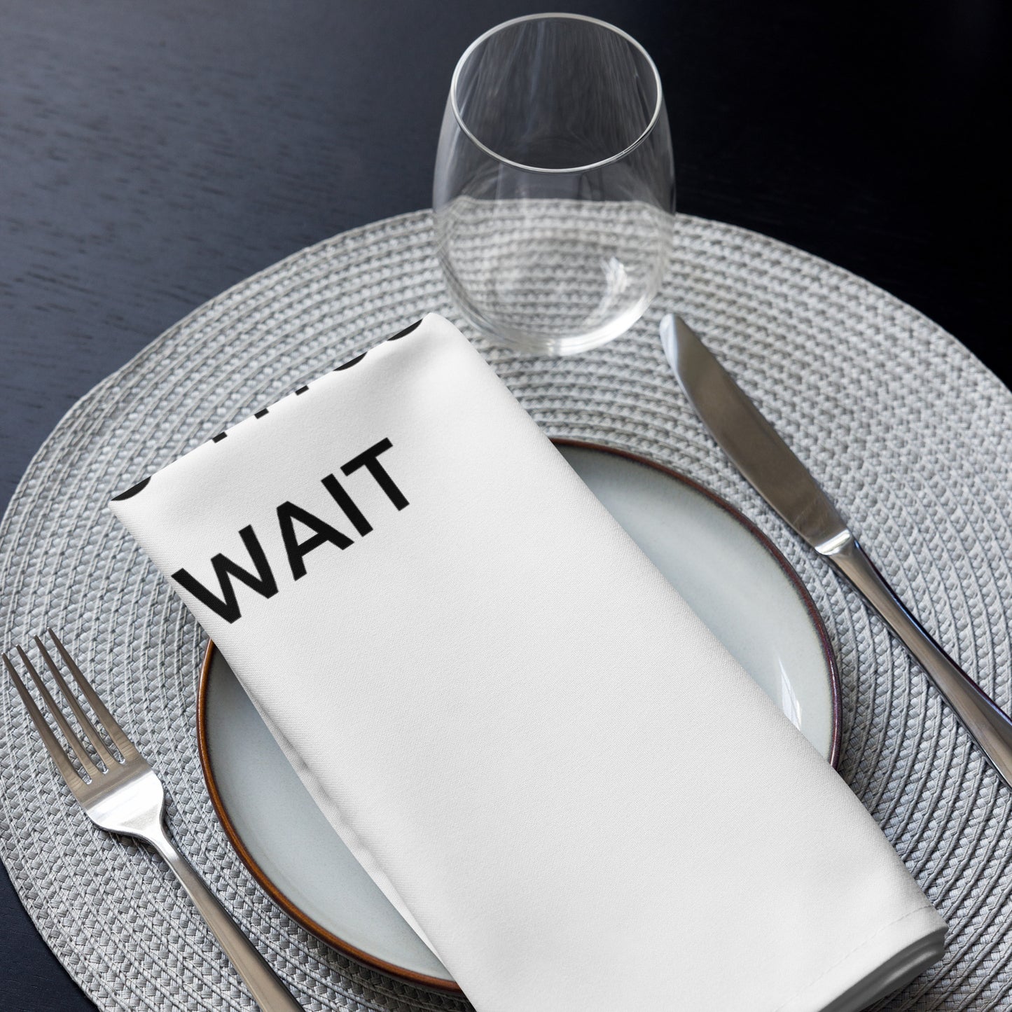 The Best Food Comes To Those Who Wait - White Napkin Set - iSAW Company