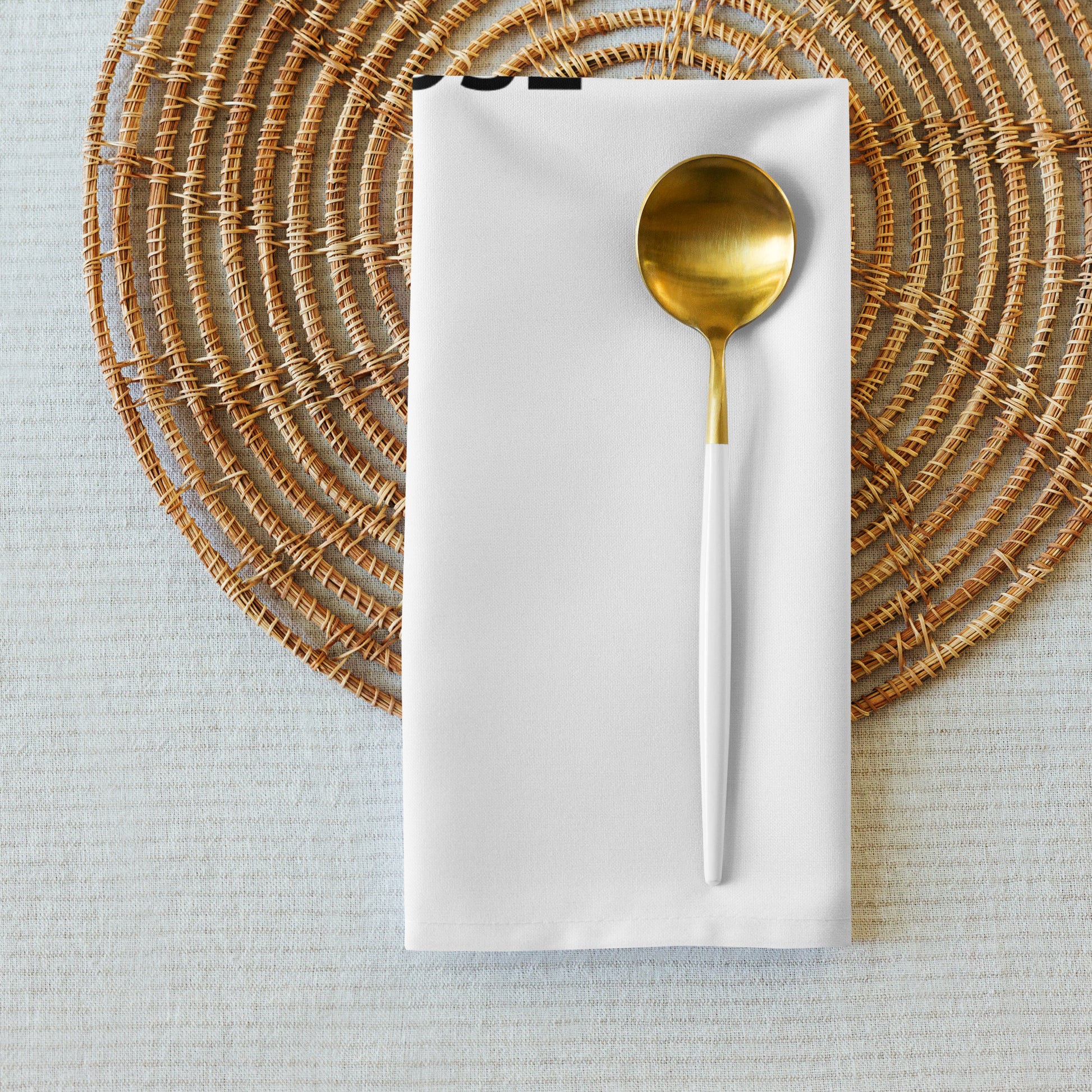 The Best Food Comes To Those Who Wait - White Napkin Set - iSAW Company