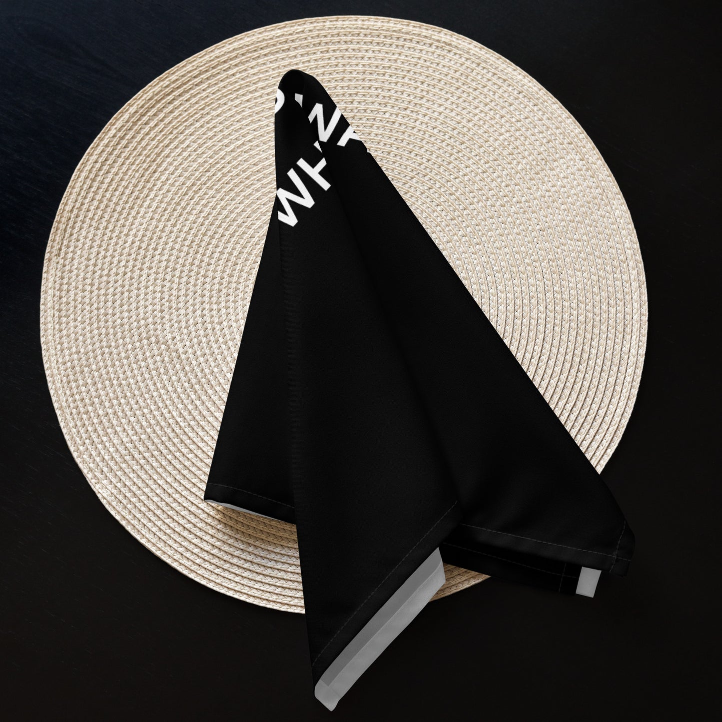 The Best Food Comes To Those Who Wait - Black Napkin Set - iSAW Company