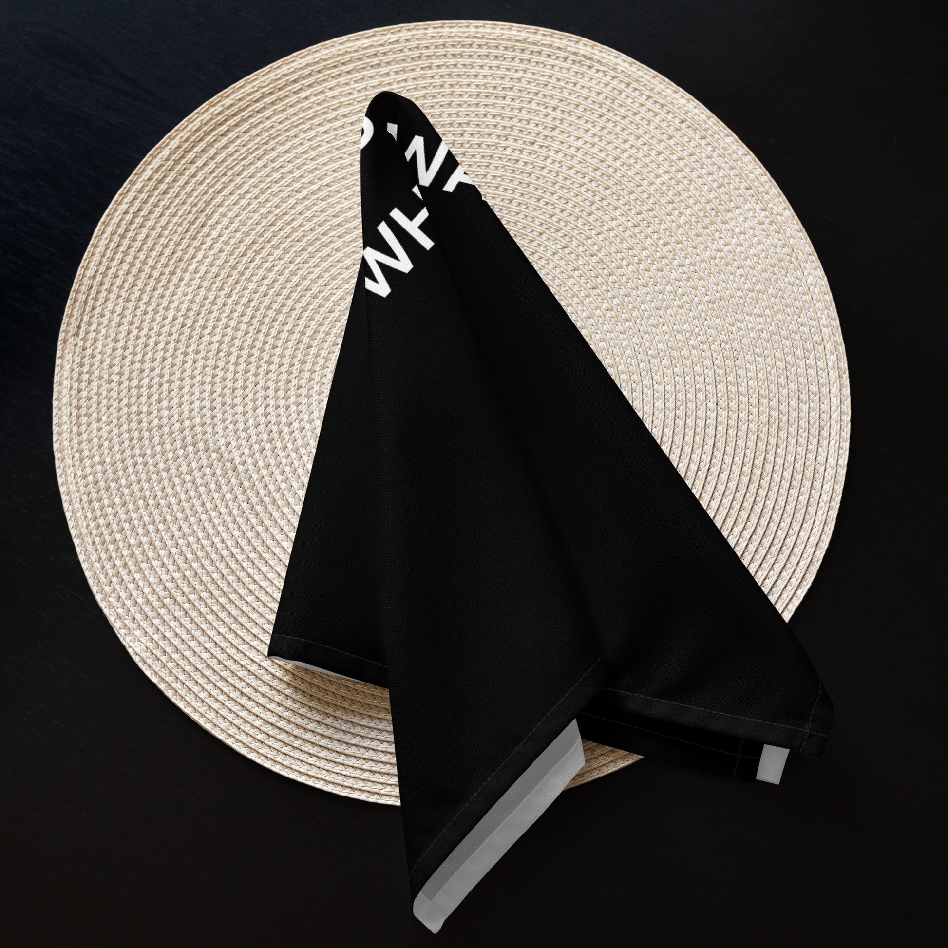 The Best Food Comes To Those Who Wait - Black Napkin Set - iSAW Company