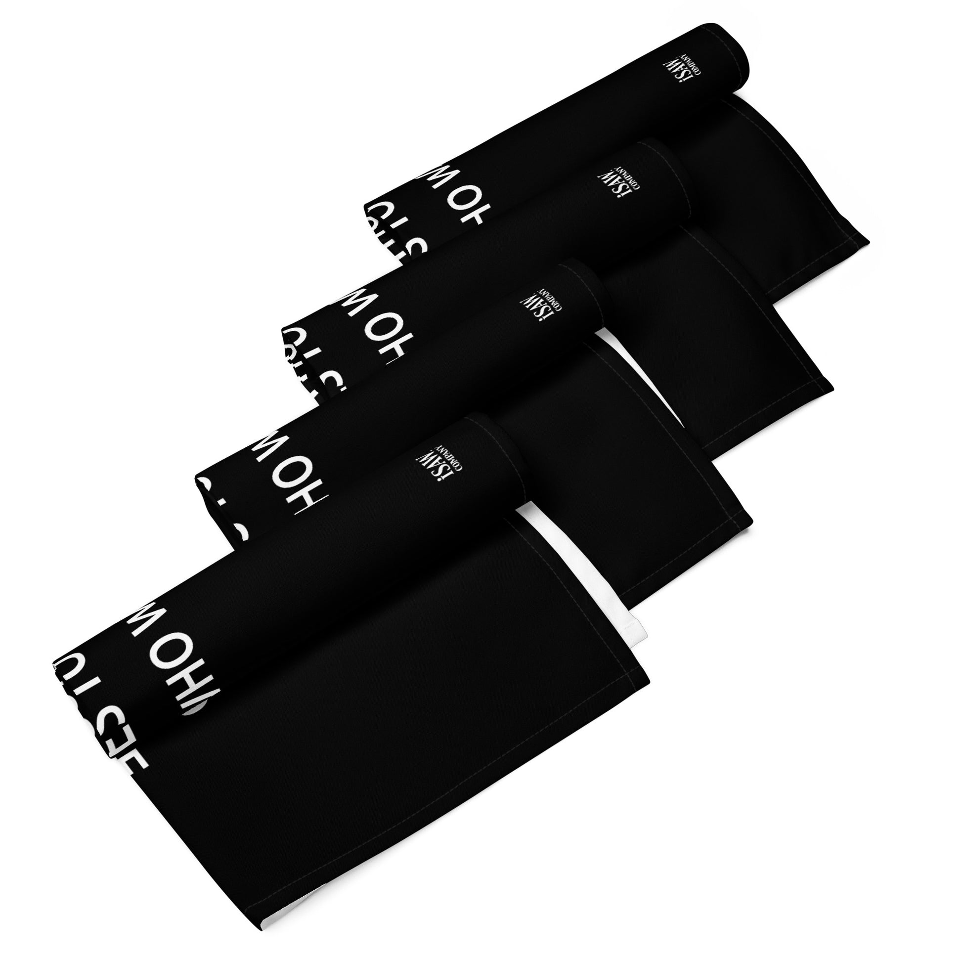 The Best Food Comes To Those Who Wait - Black Napkin Set - iSAW Company