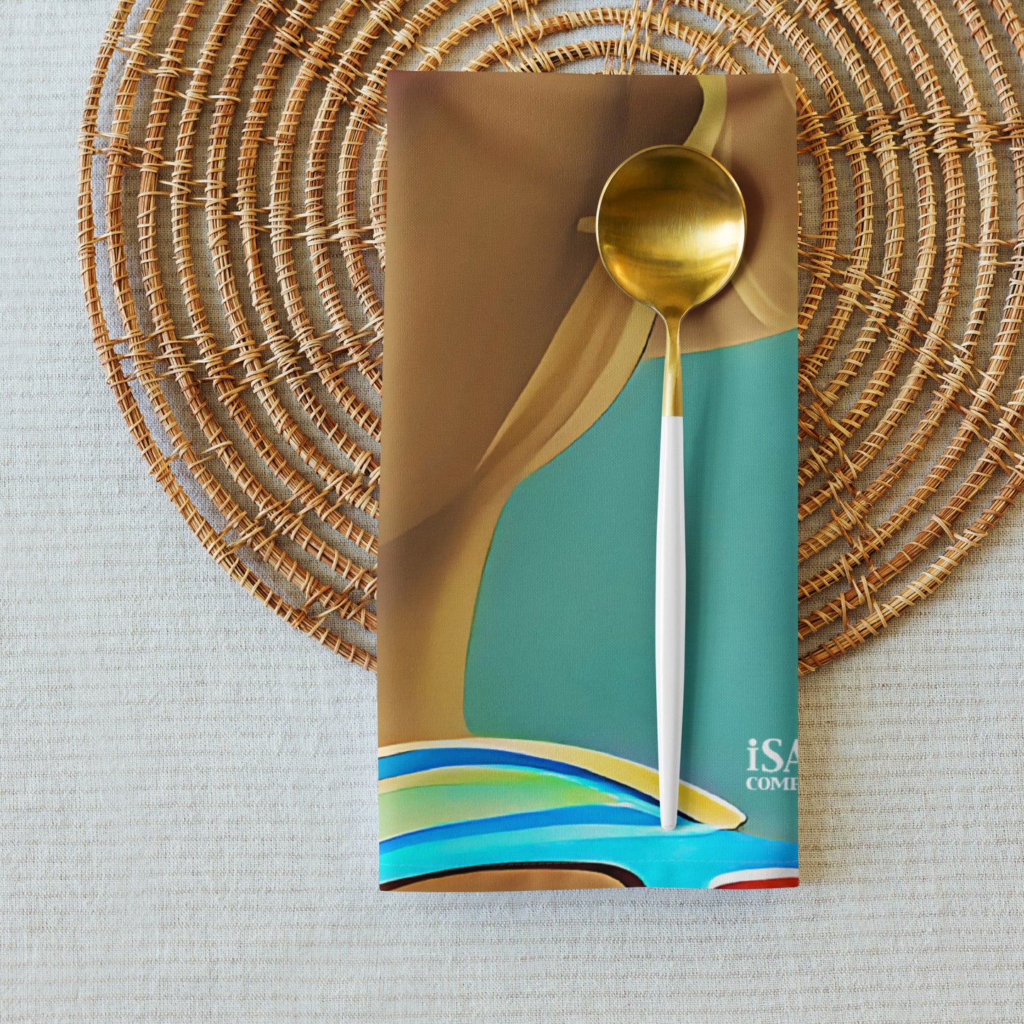 Retro Cool Blue - Cloth Napkin Set - iSAW Company