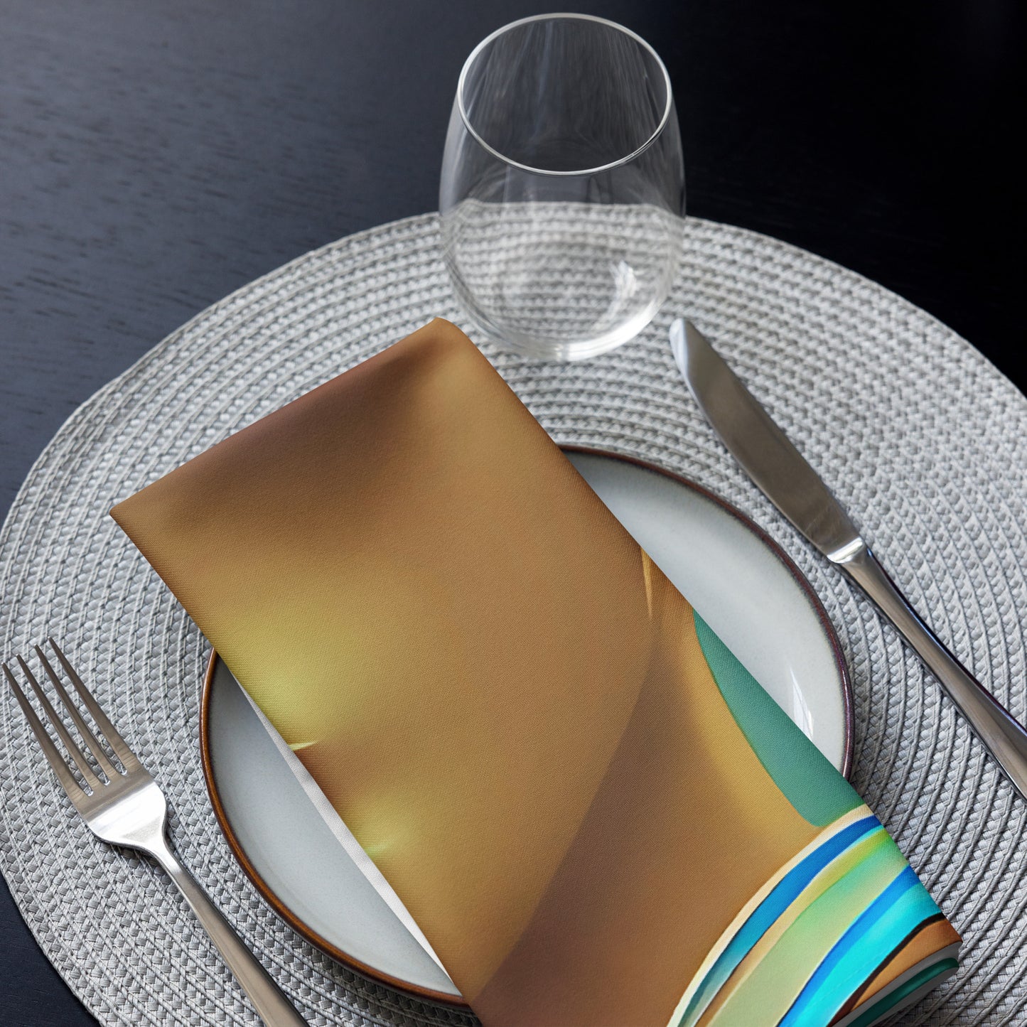 Retro Cool Blue - Cloth Napkin Set - iSAW Company