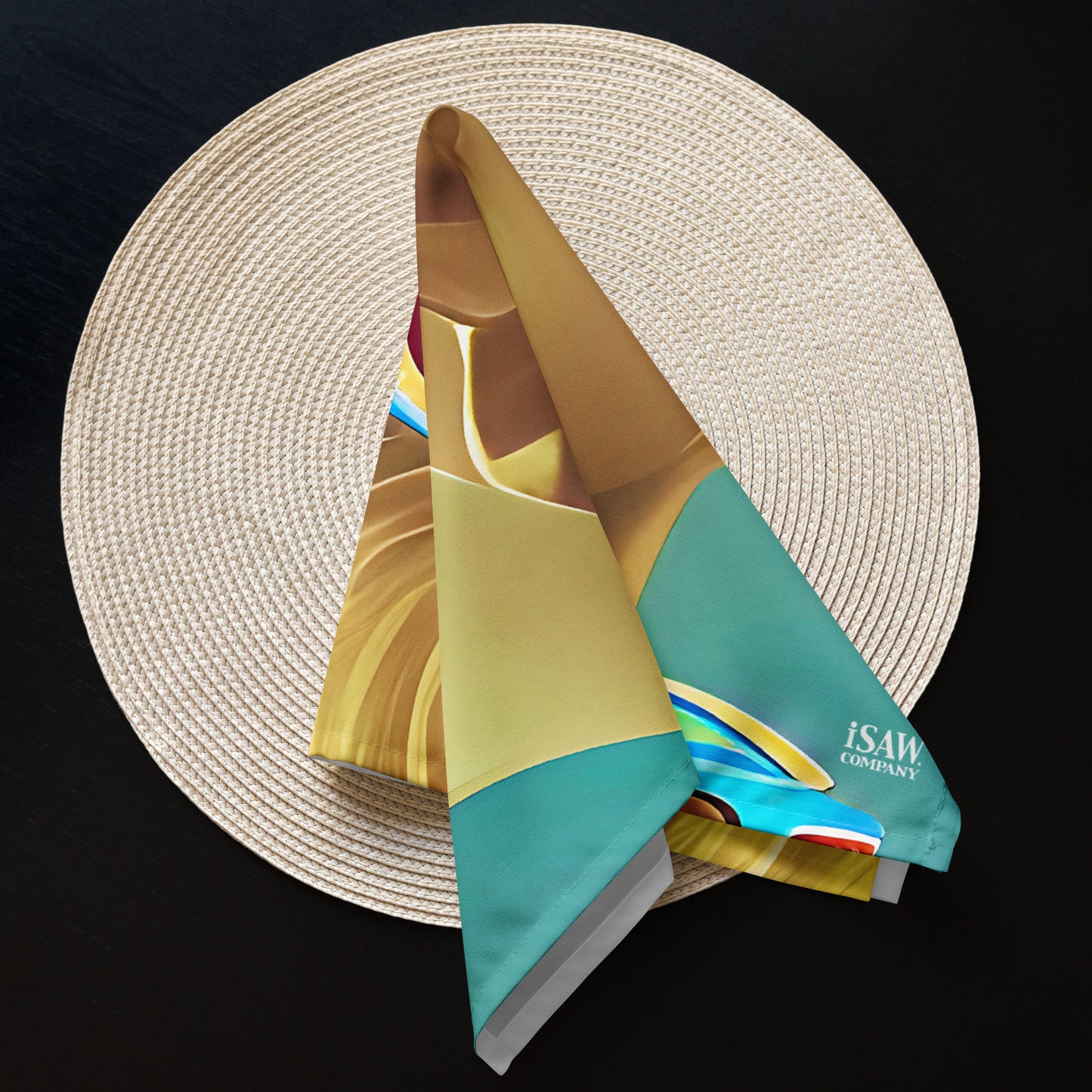 Retro Cool Blue - Cloth Napkin Set - iSAW Company