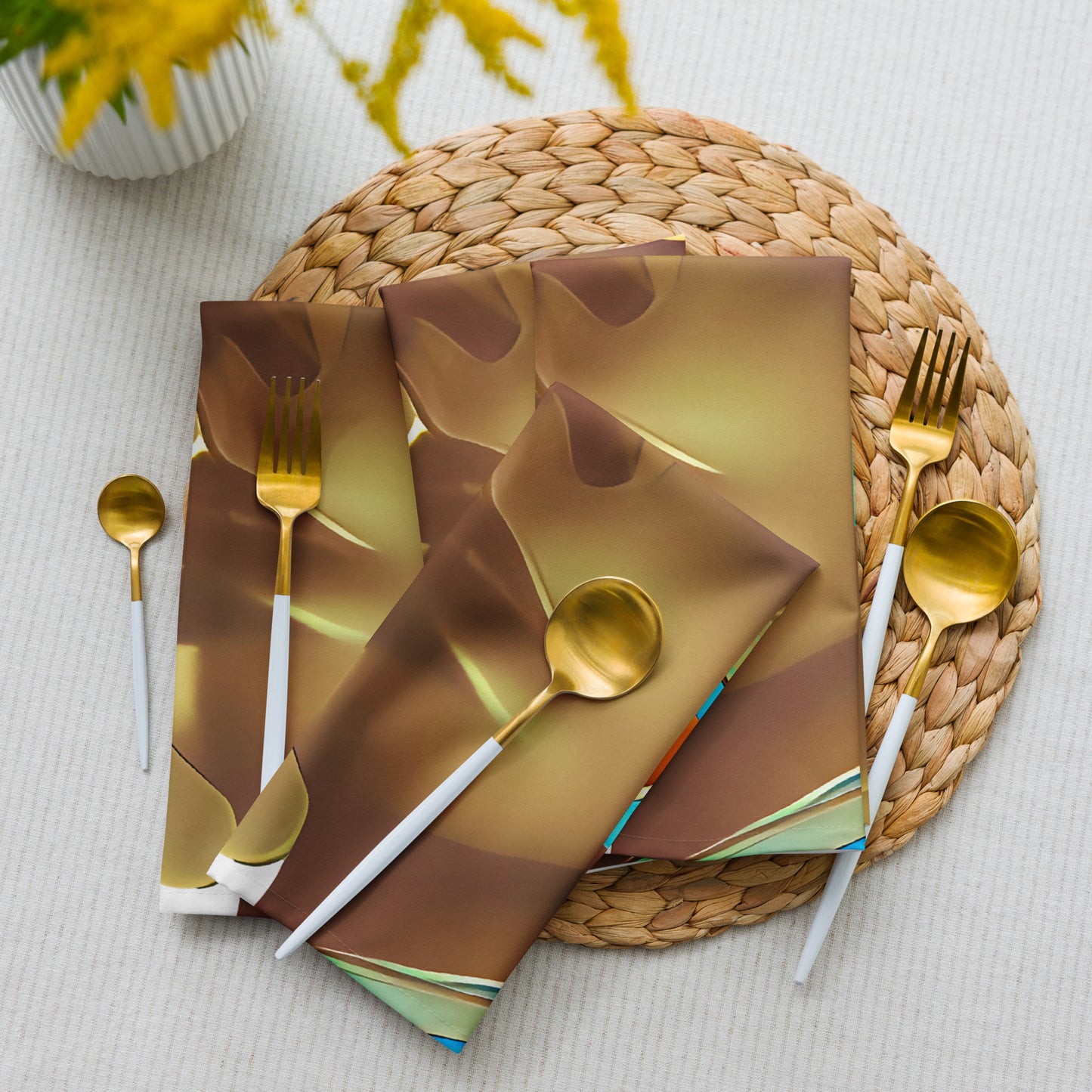 Retro Cool White - Cloth Napkin Set - iSAW Company