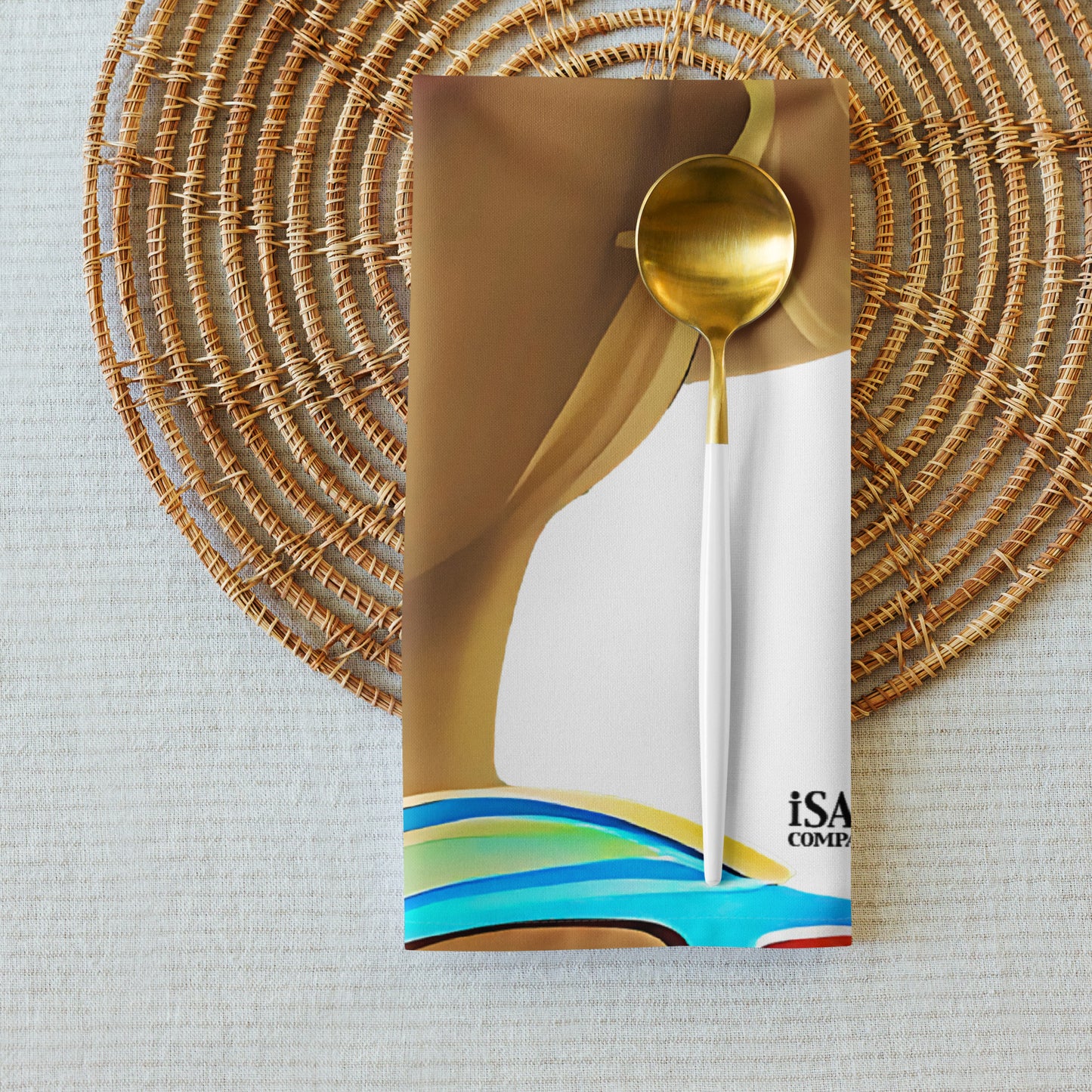 Retro Cool White - Cloth Napkin Set - iSAW Company