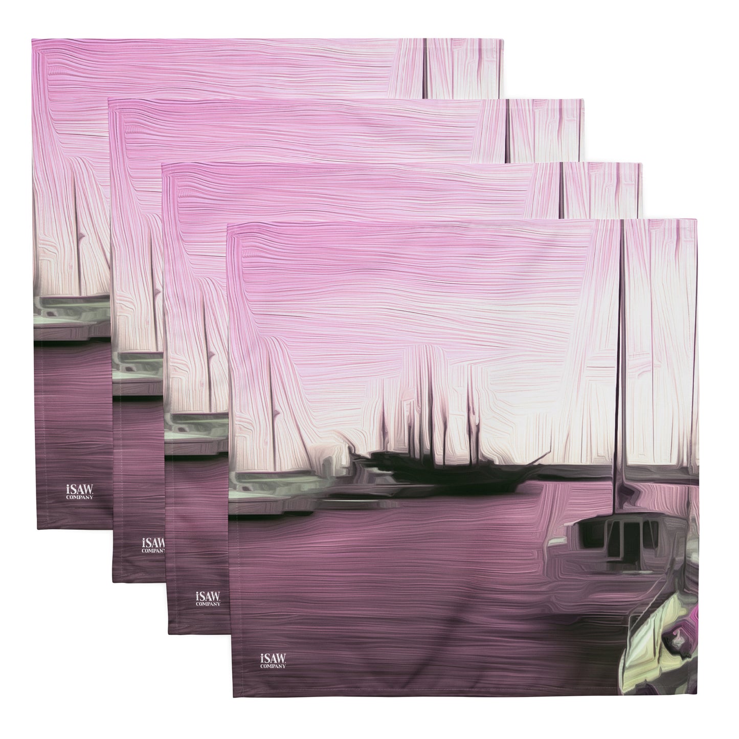 The Sleeping Yachts (at Evening) - Cloth Napkin Set - iSAW Company