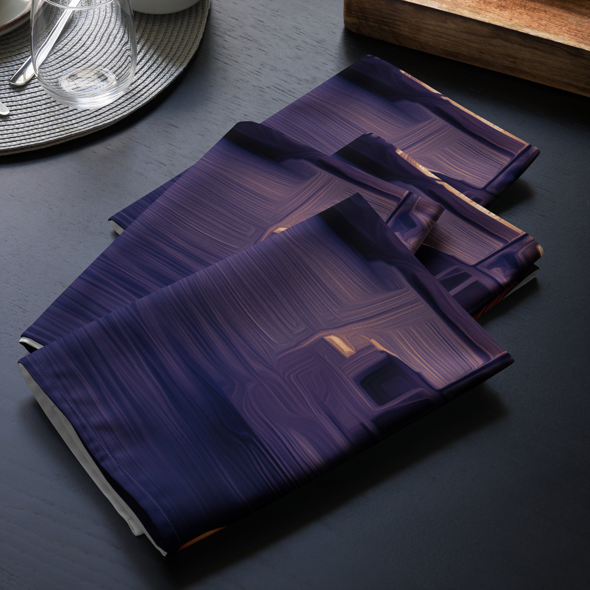 The Sleeping Yachts (at Sunset) - Cloth Napkin Set - iSAW Company