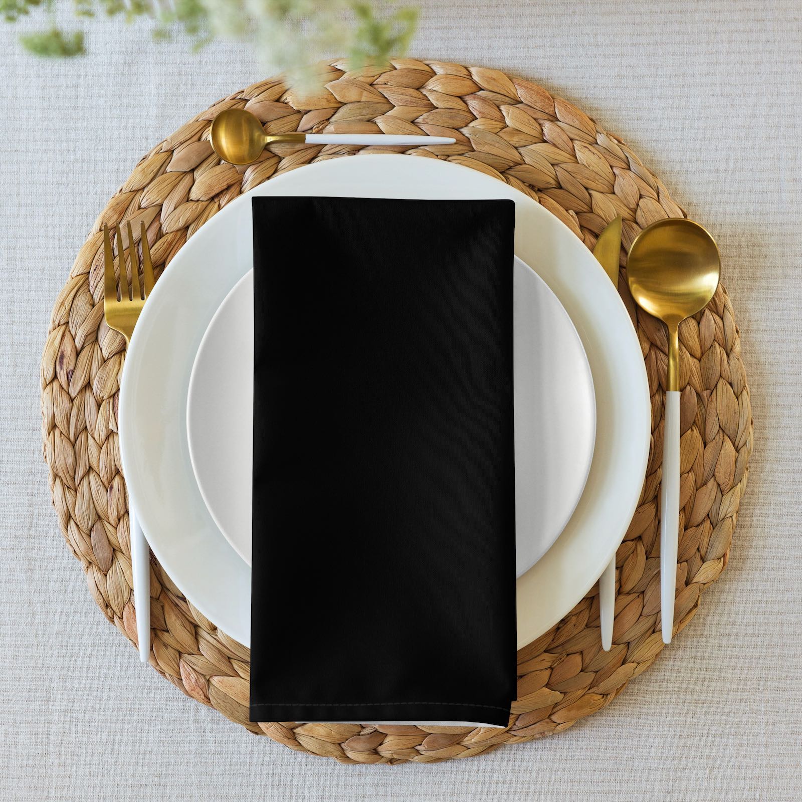 iSAW Black Cloth Napkin Set - iSAW Company - iSAW Company