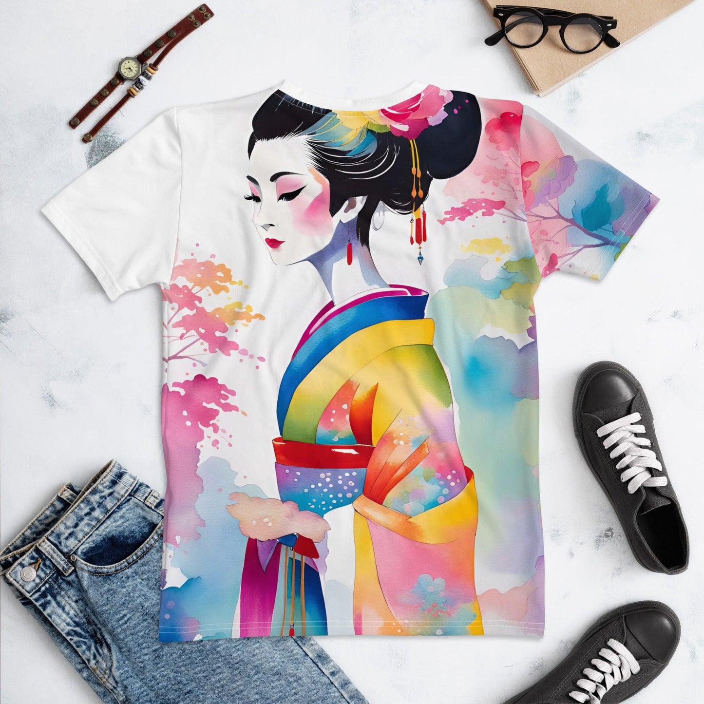 Geisha Girl - Womens T-Shirt - iSAW Company