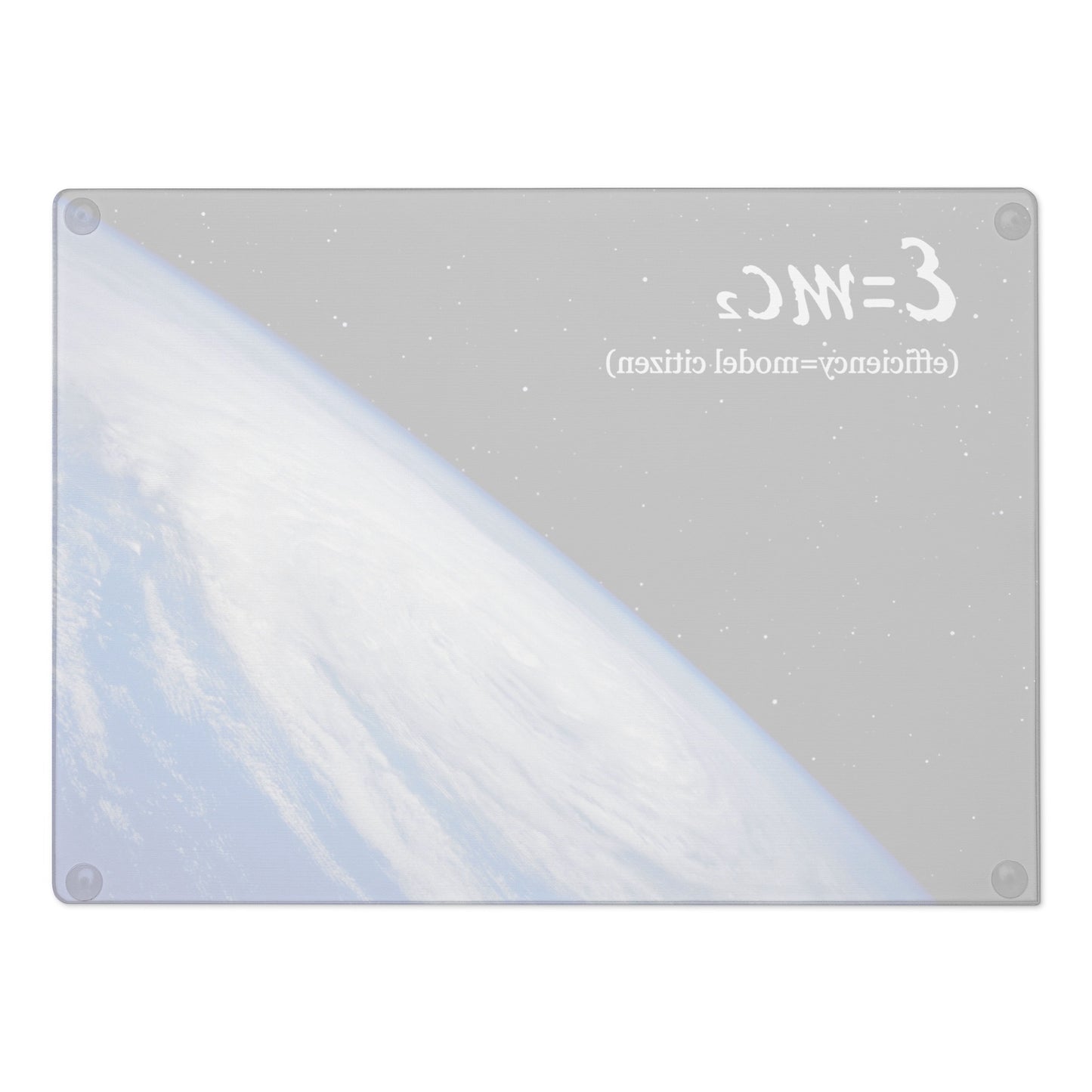 E=MC2 - Glass Cutting Board - iSAW Company