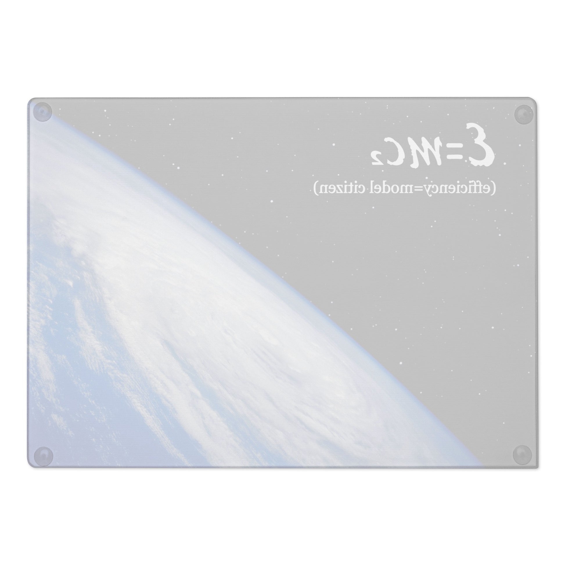 E=MC2 - Glass Cutting Board - iSAW Company