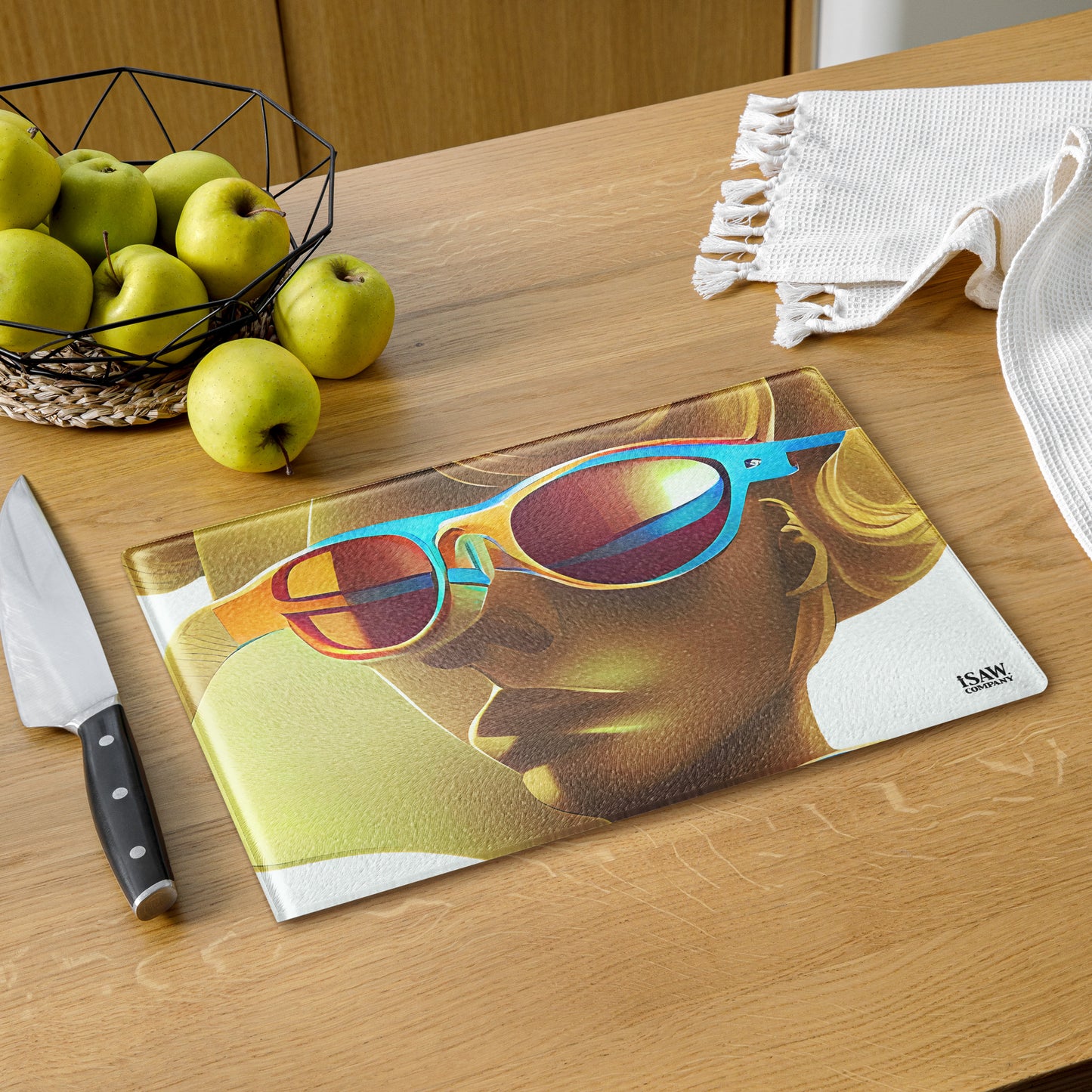 Retro Cool White - Glass Cutting Board - iSAW Company