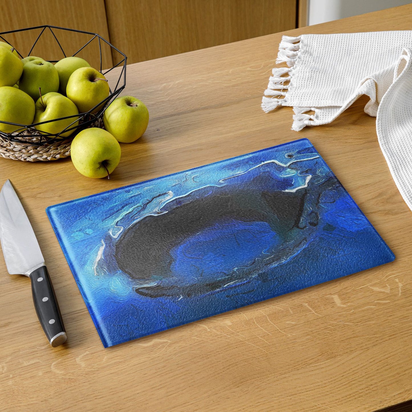 A Drop In The Ocean - Glass Cutting Board - iSAW Company